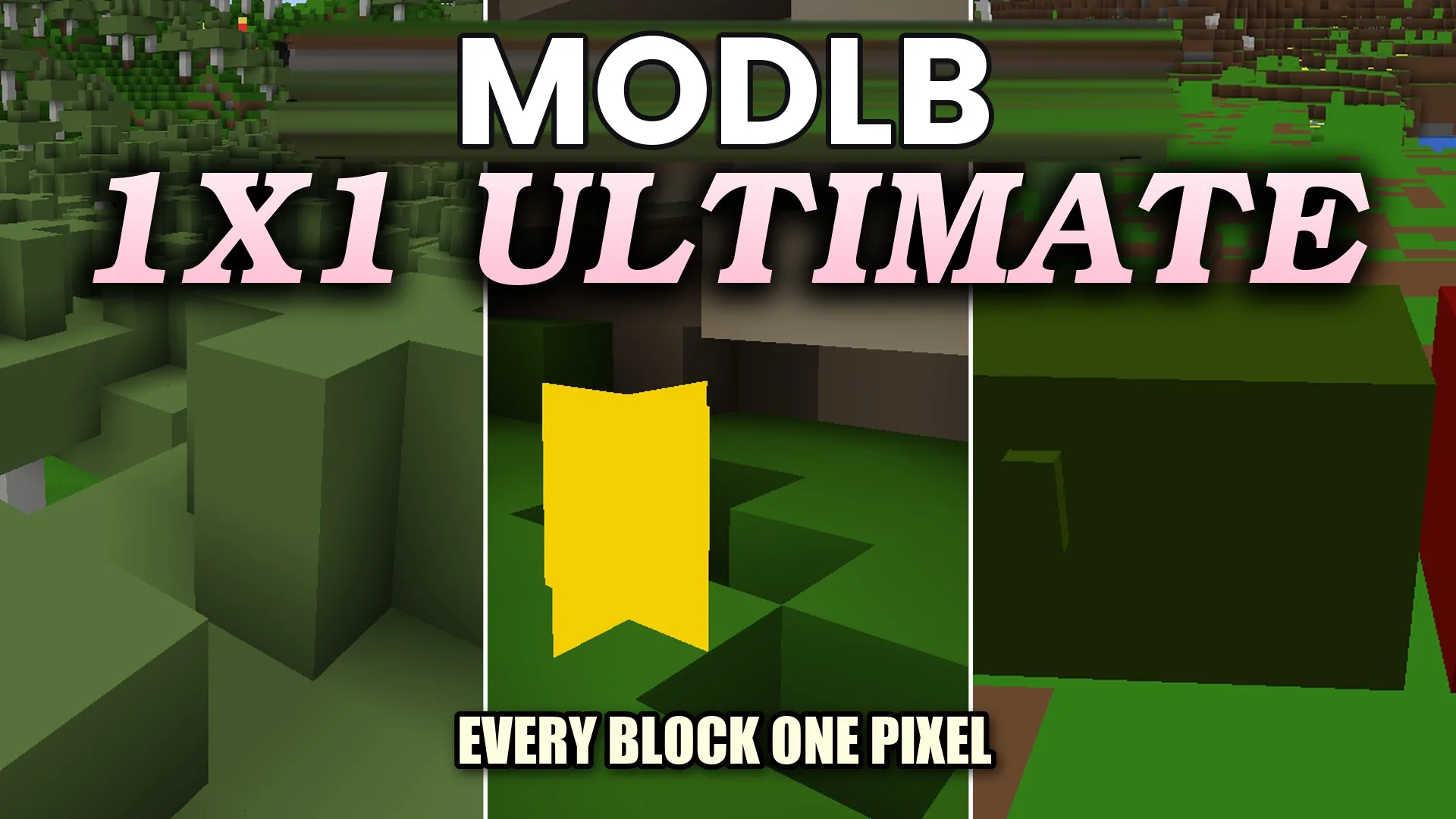 1×1 Ultimate Resource Pack (26.1.2, 1.20.1) – A Minimalist World of Flat Solid cover art