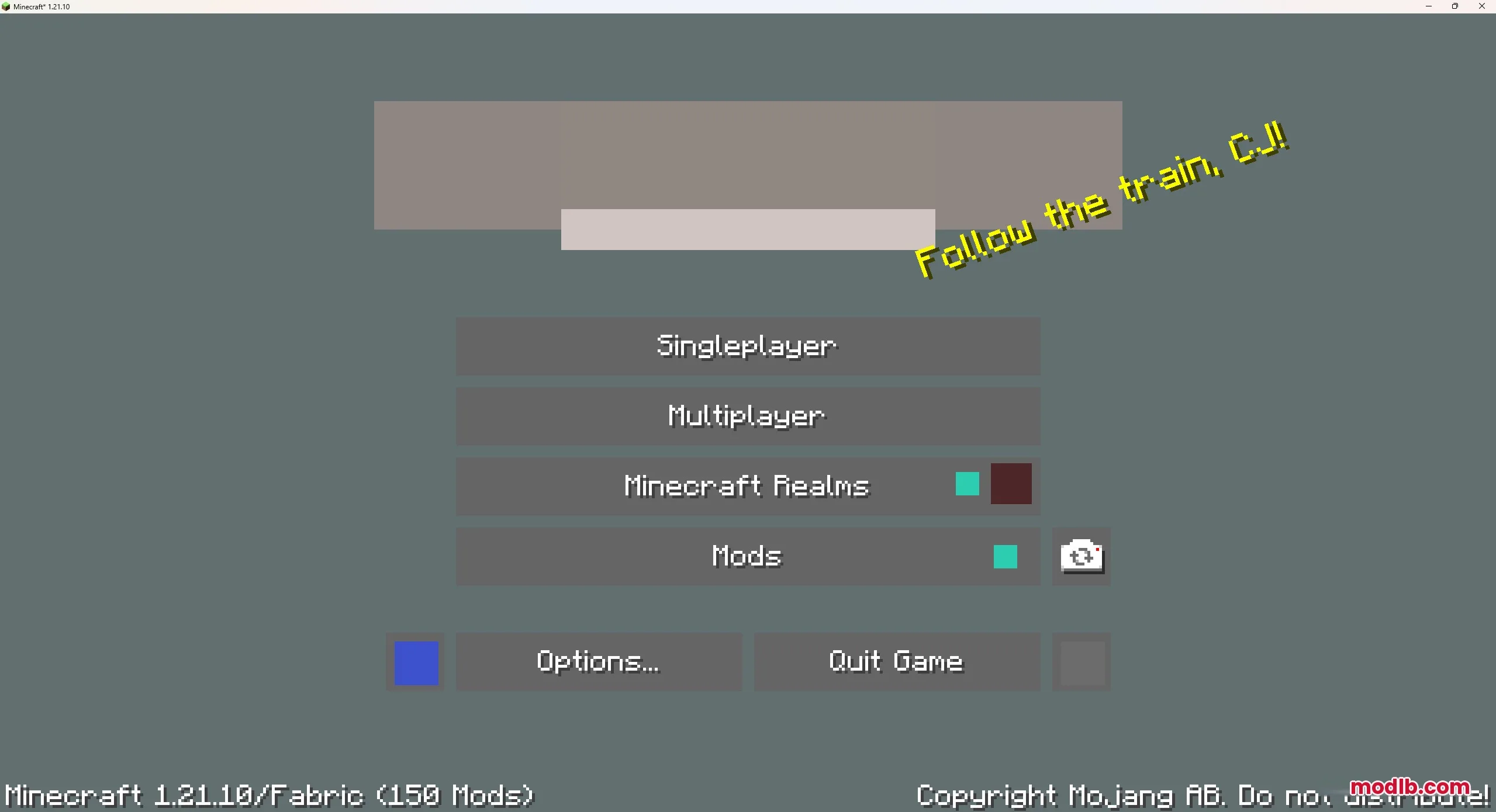 1x1 Ultimate Resource Pack Screenshot 4 Minecraft main menu screen featuring simplified solid color background and UI elements