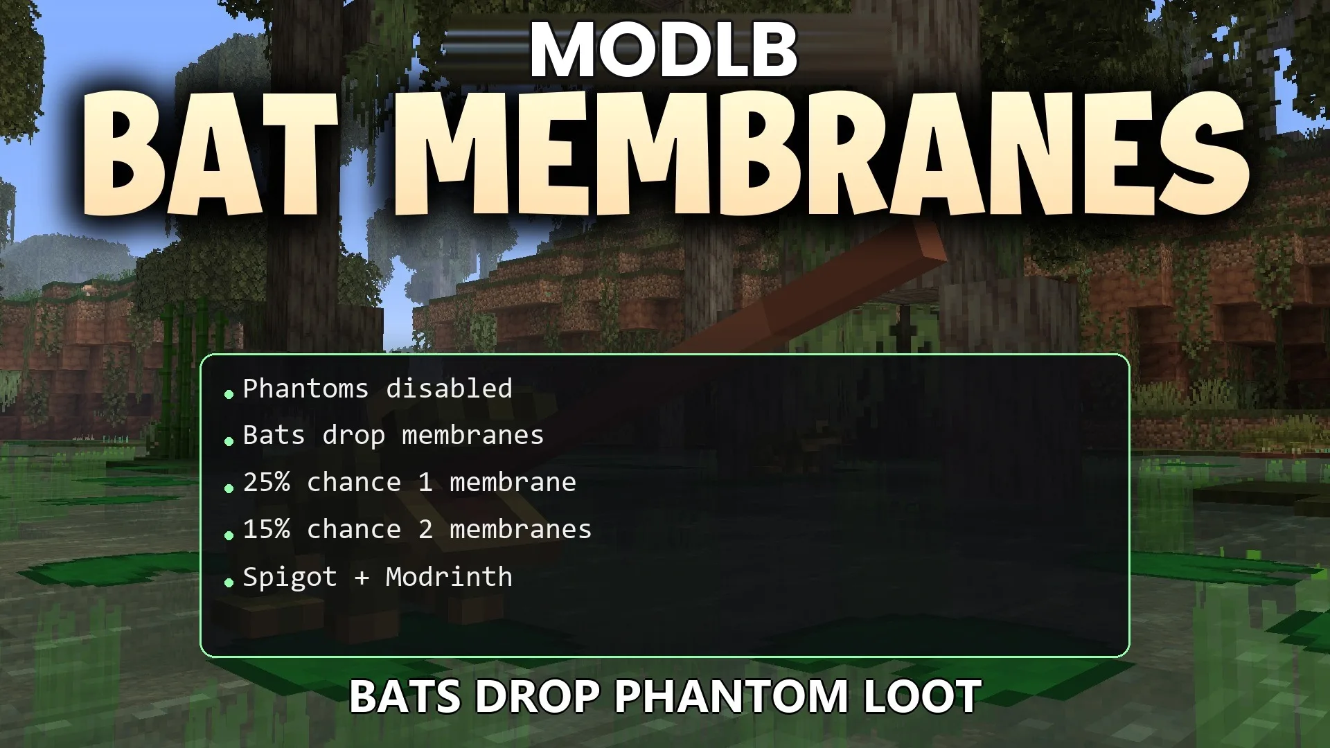 Bat Membranes Plugin (26.2, 1.21.1) – Fix Elytras Without Fighting Phantoms