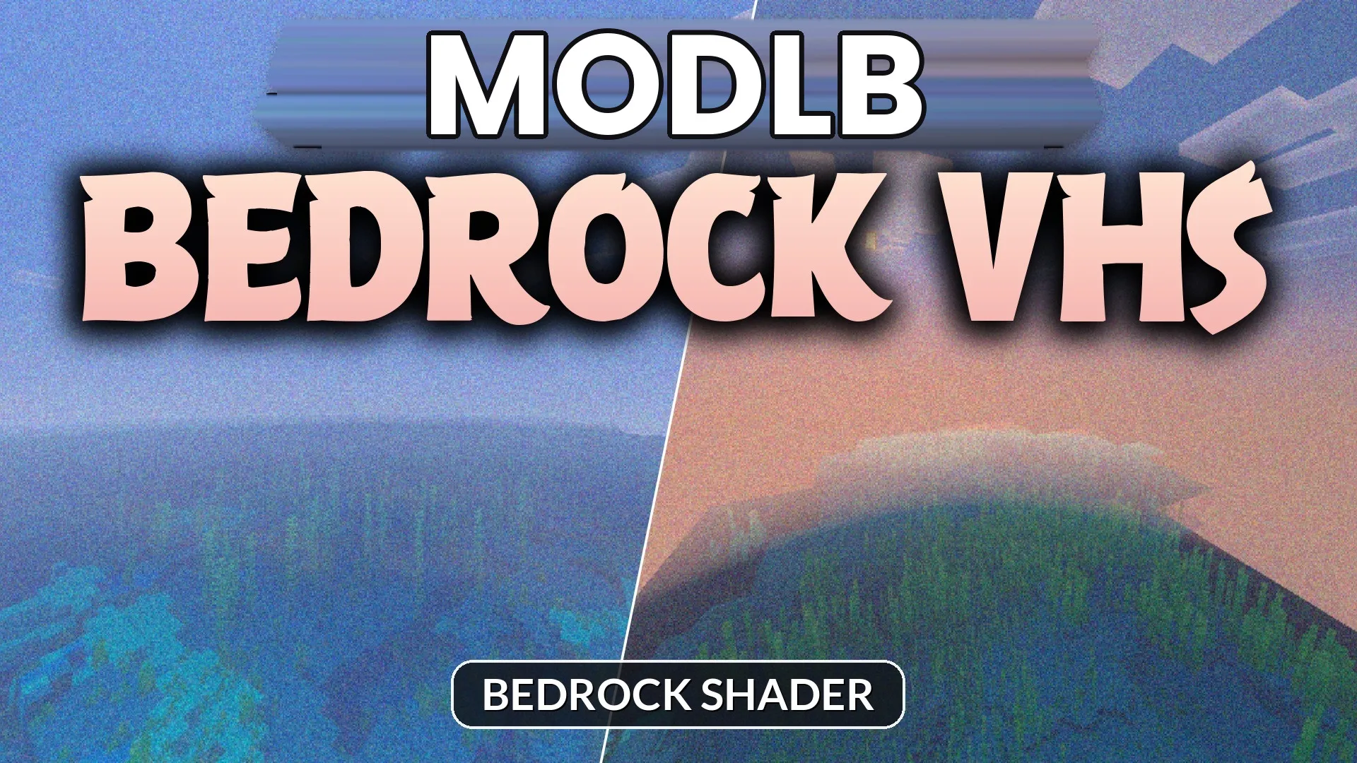 Bedrock VHS Shader (26.x, 1.21) – Retro Camcorder Filter and TV Screen Borders cover art