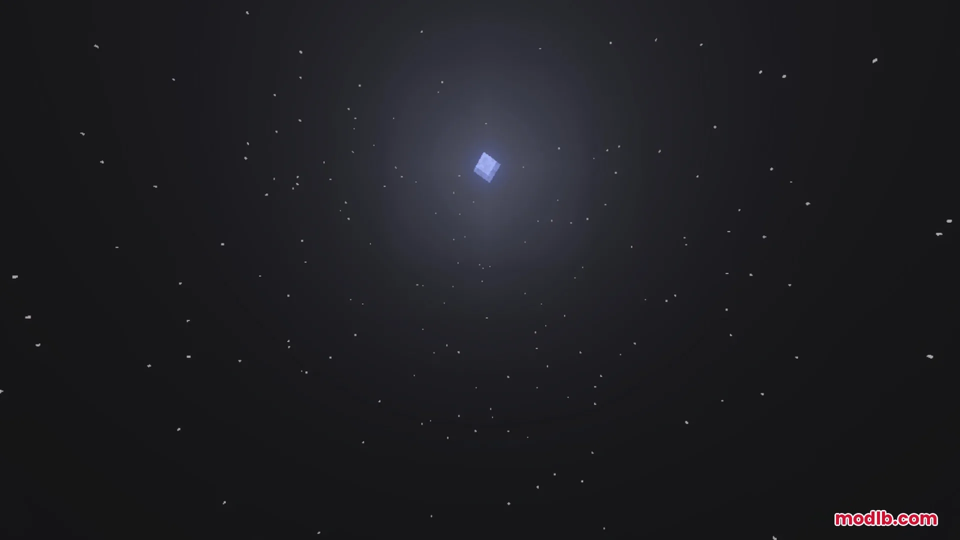Better Waving Leaves Shader Screenshot 4 A bright square moon surrounded by many stars in the dark night sky