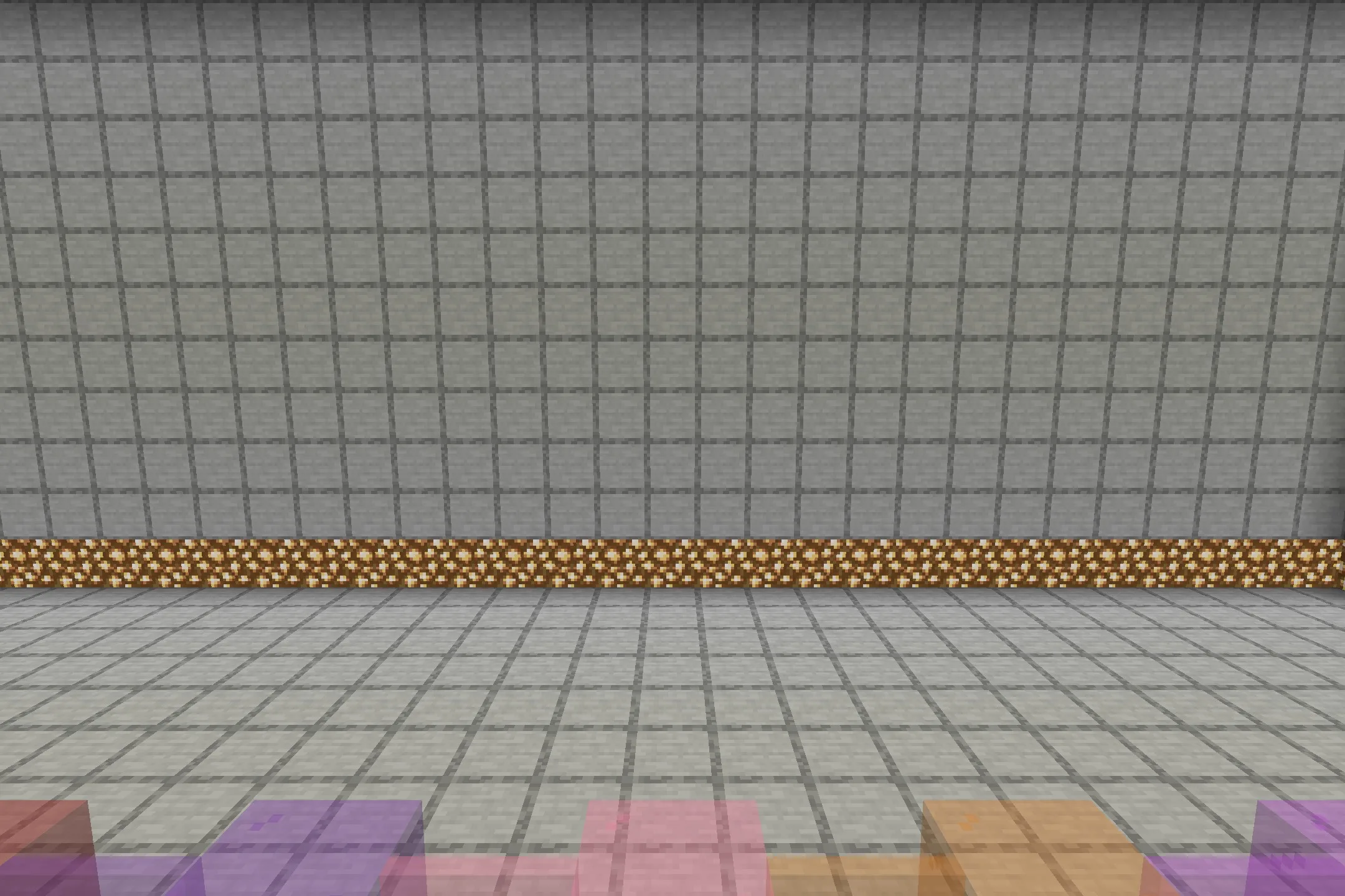 BorderlessGlass Resource Pack Screenshot 4 A stone block wall with glowstone accents and clean glass at the bottom