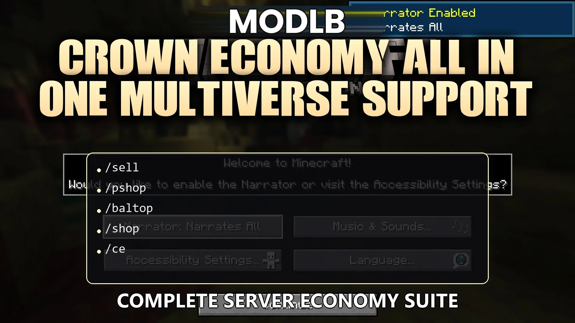 Crown Economy All in One Multiverse Support Plugin (1.21.11, 1.21.1)