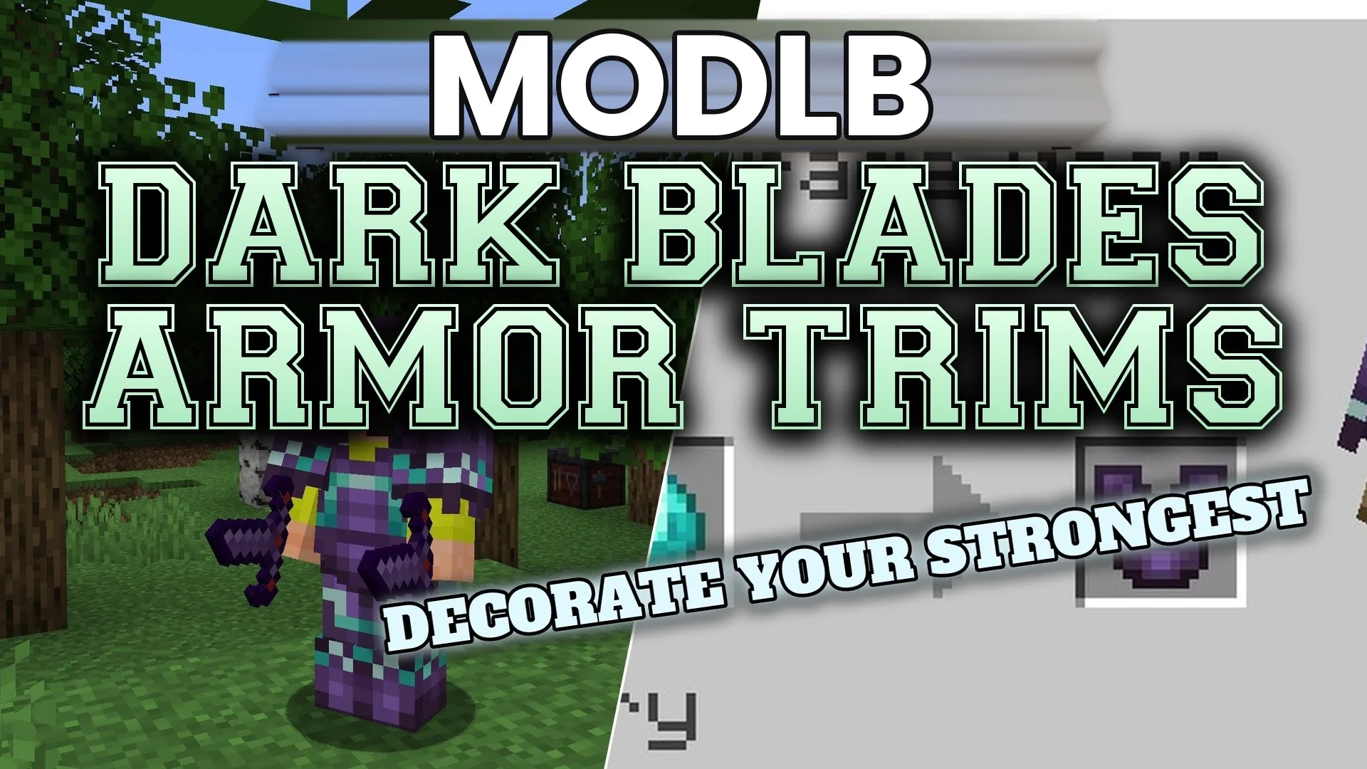 Dark Blades Armor Trims Data Pack (26.2, 1.20.1) – Decorate Your Strongest cover art