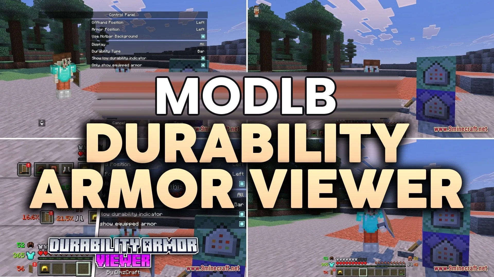 Durability Armor Viewer Addon (1.21, 1.20) – Track Gear Durability Live cover art