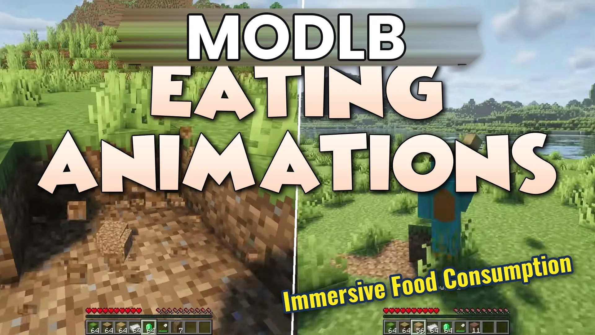 Eating Animations Mod (1.21.11, 1.20.1) – Watch Every Meal Disappear Bite cover art