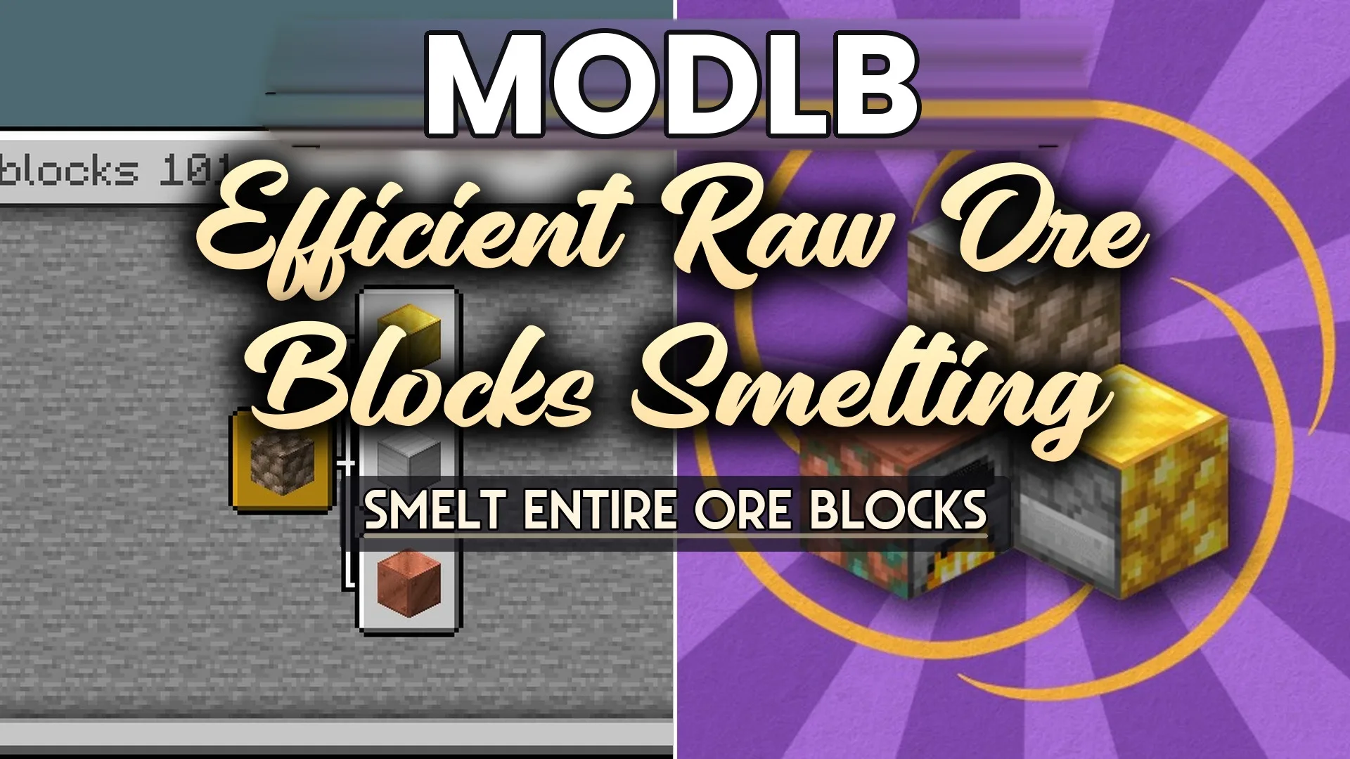Efficient Raw Ore Blocks Smelting Data Pack (26.2, 1.21.1)