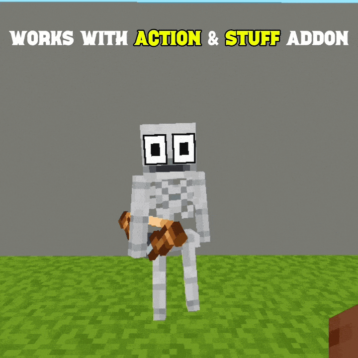 Emotion Mask Addon Screenshot 3 A skeleton wearing a wide eyed face mask from the Emotion Mask Addon