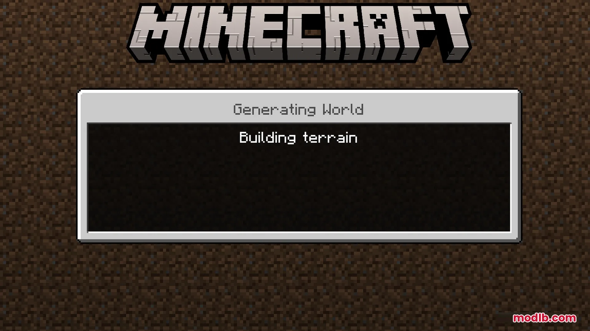 Fantasia Shader Screenshot 1 Minecraft loading screen showing world generation progress with the building terrain message