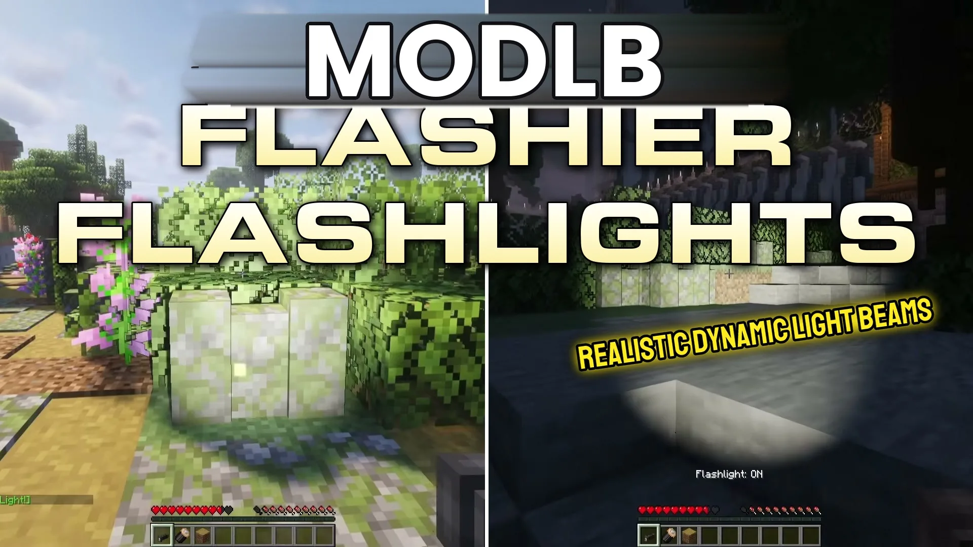 Flashier Flashlights Mod (1.20.1) – Light Up Pitch Black Caves with Real Shadows cover art
