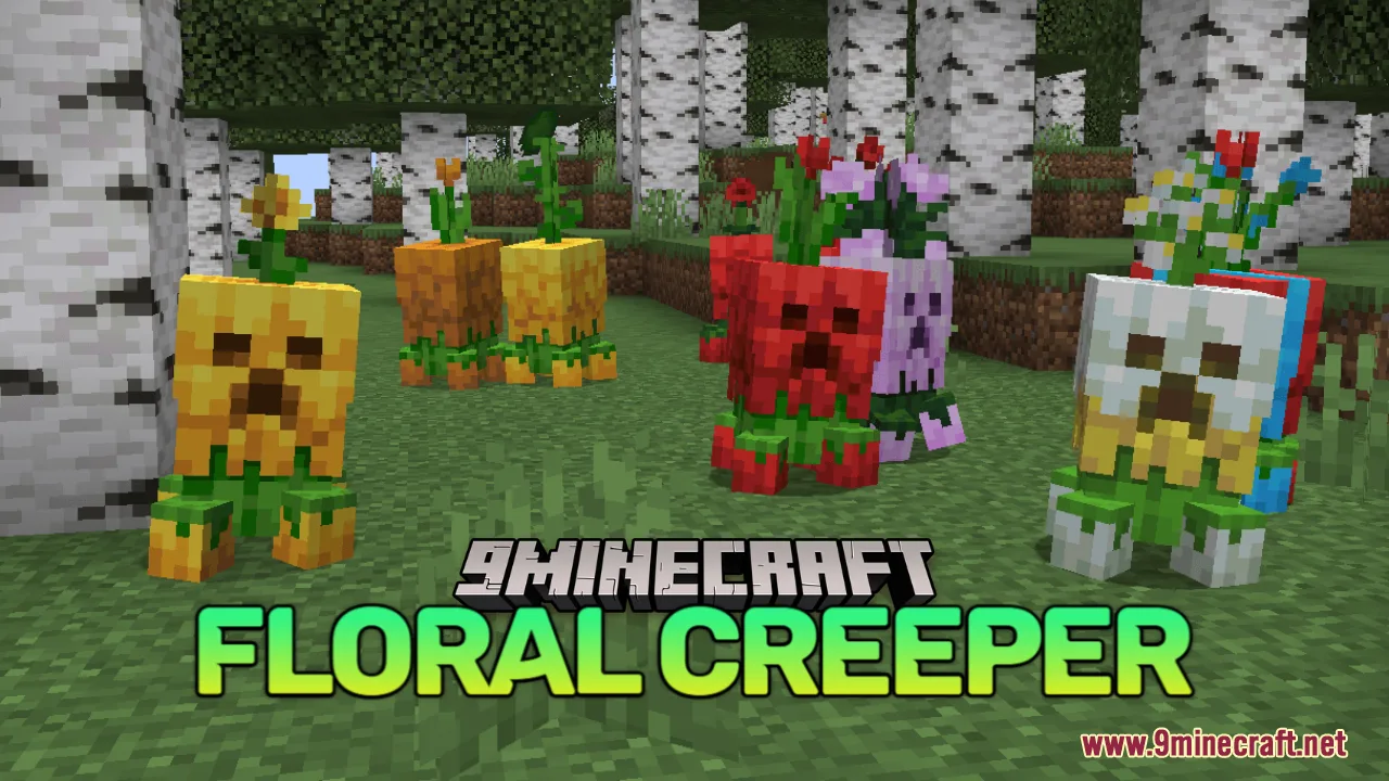 Floral Creeper Resource Pack (26.2, 1.20.1) – Cute Blooming Petal Monsters