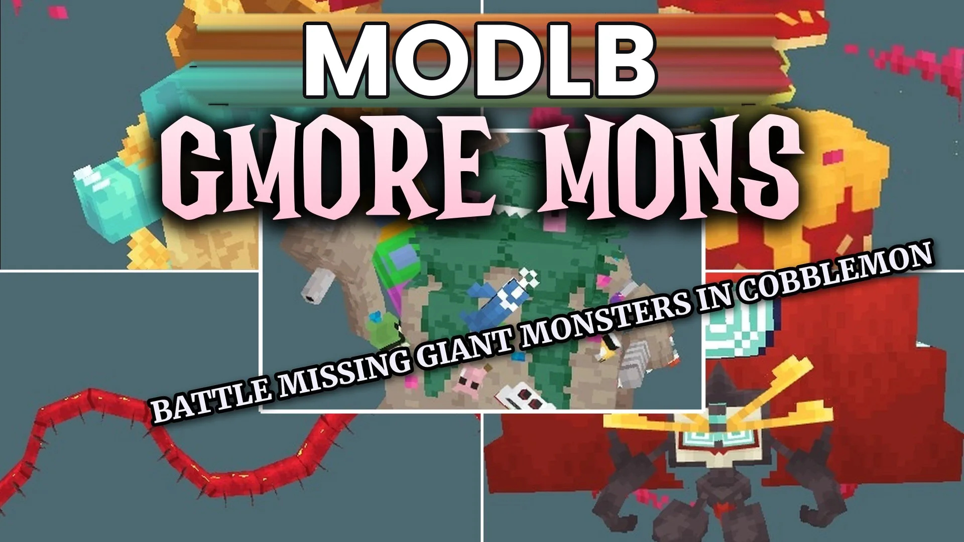 Gmore Mons Data Pack (1.21.1) – Battle Missing Giant Monsters in Cobblemon cover art
