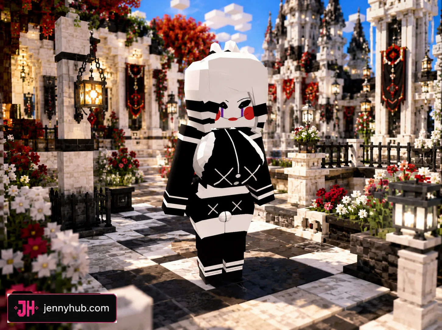 Allie character variant displayed in Minecraft PE