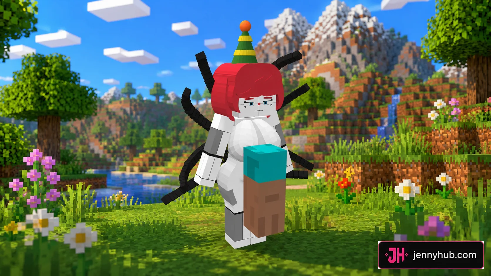 Alternative Allie NPC design for Minecraft PE and Bedrock