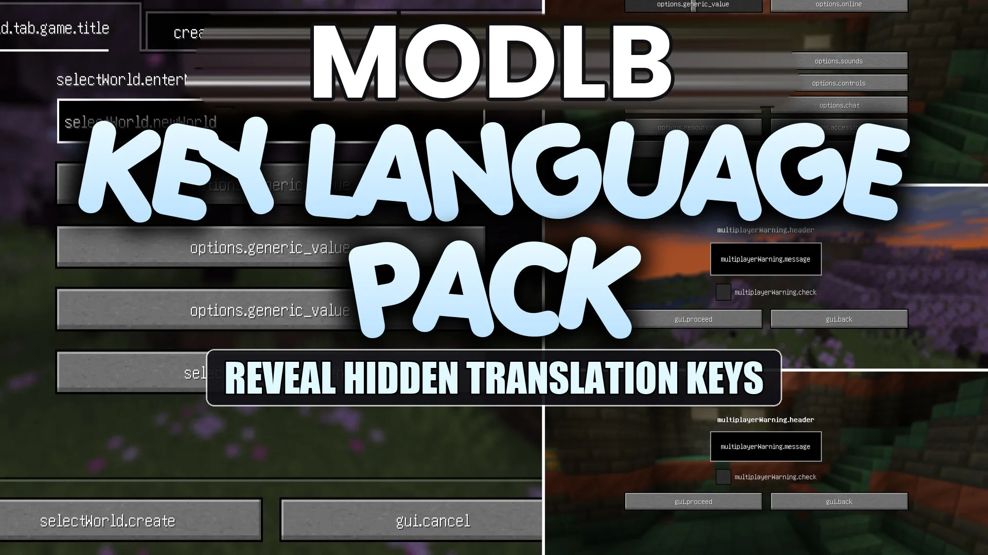 Key Language Pack Resource Pack (1.21.11, 1.20.1) – Raw Translation Keys cover art