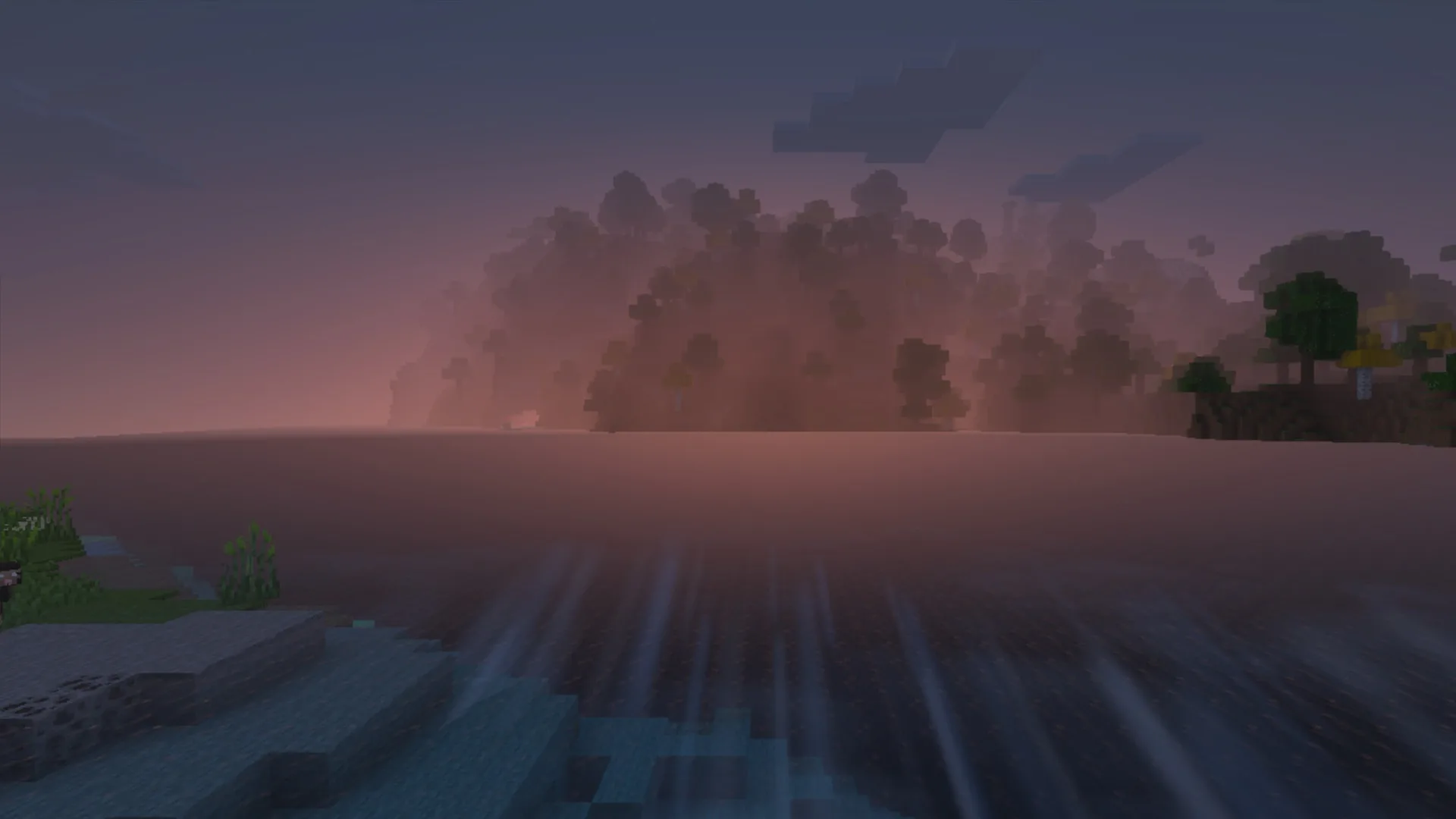 A misty sunrise over the water in the La Nature pack
