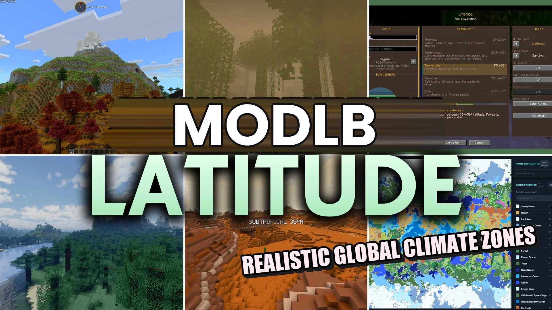 Latitude Mod (26.2, 1.20.1) – Travel From Hot Jungles to Freezing Polar Edges