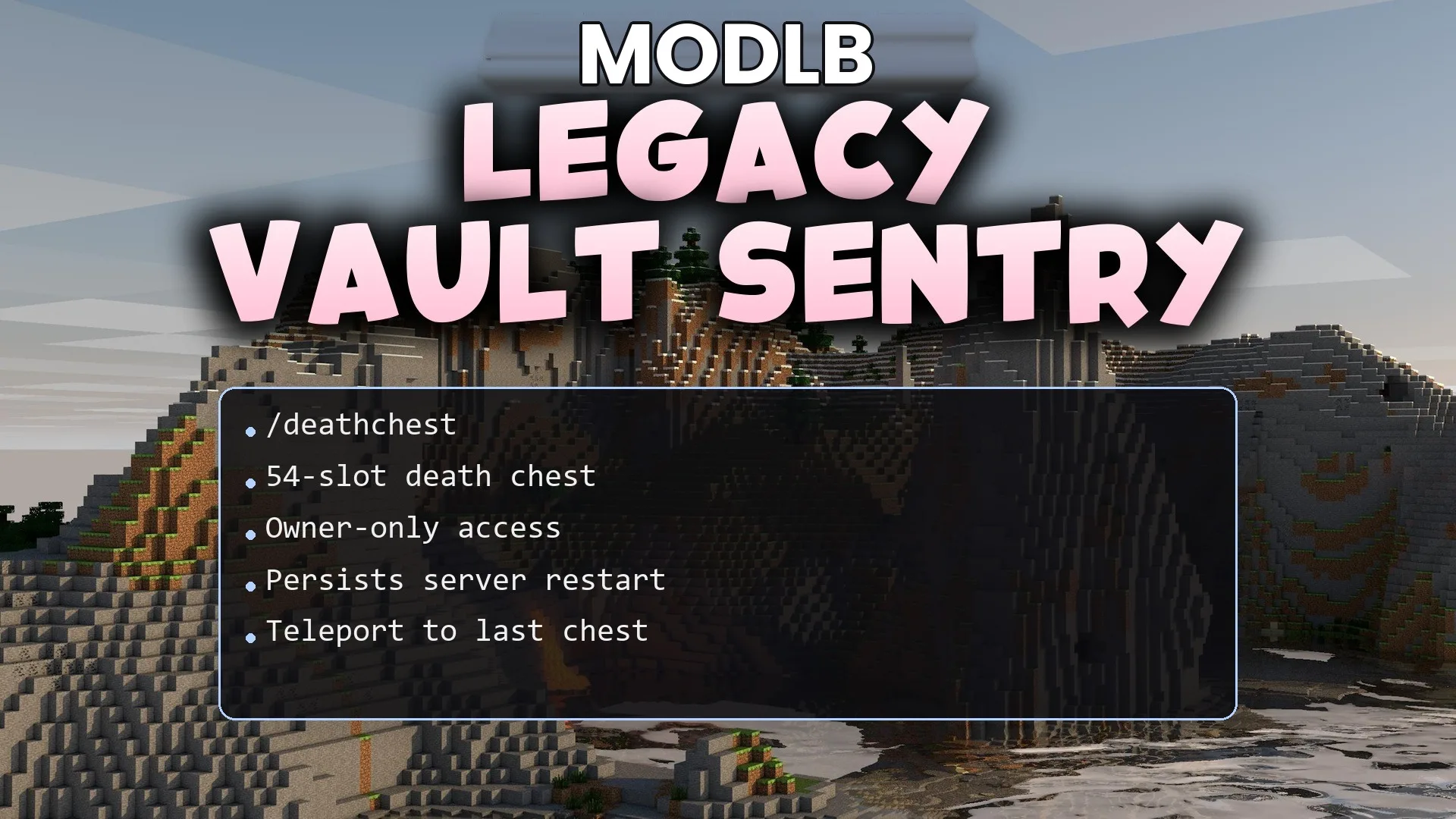 Legacy Vault Sentry Plugin (1.21.11, 1.21.1) – Stop Players From Losing Gear cover art