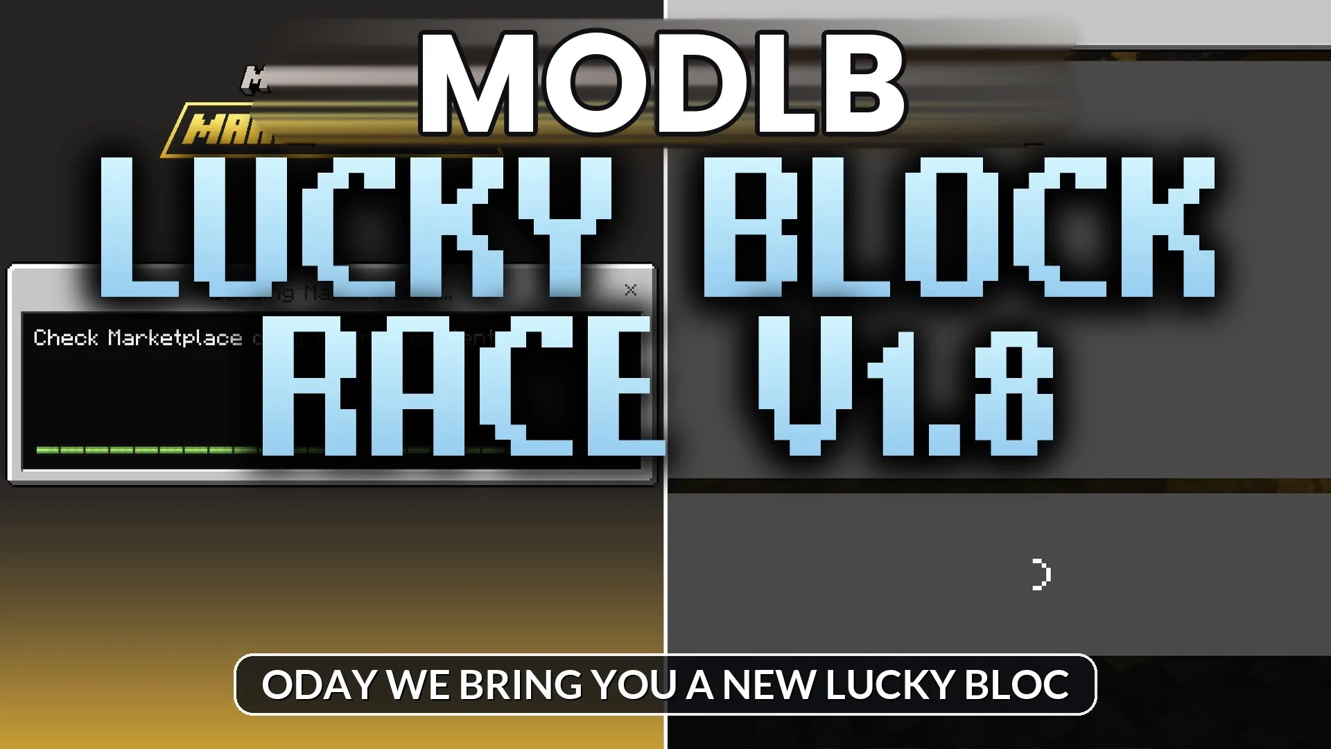 Lucky Block Race V1.8 Map (1.21) – Race Friends Through Chaos for a Final PvP cover art