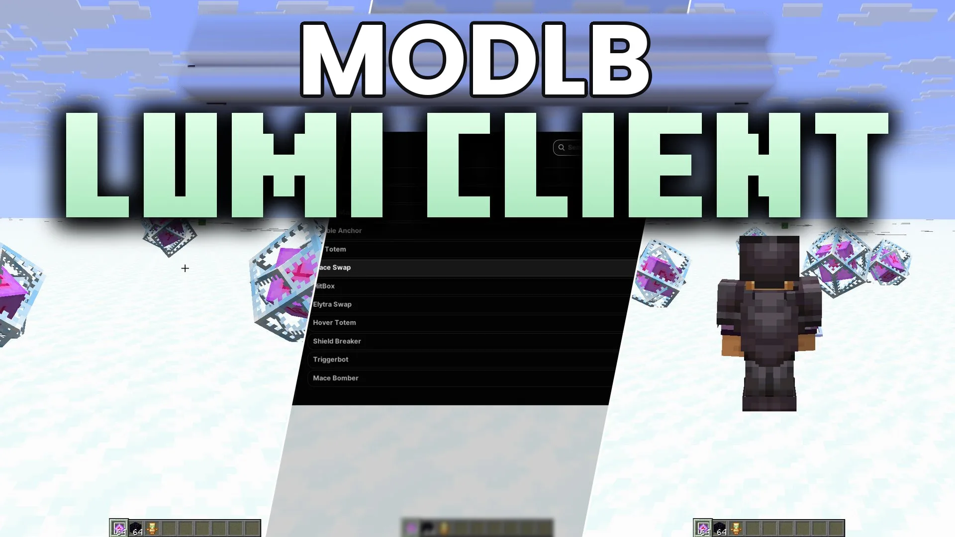 Lumi Client Mod (1.21.11) – Smooth Vector Menus and Live Spotify HUD cover art