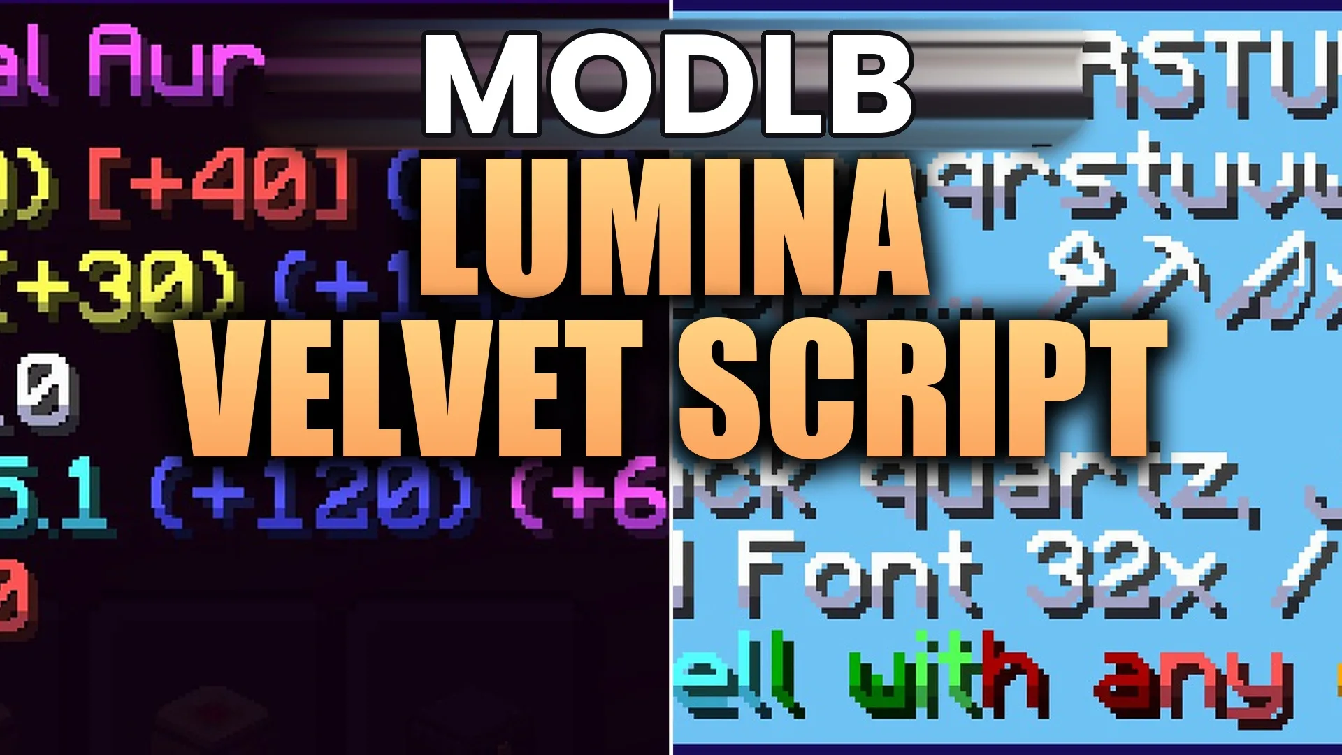 Lumina Velvet Script Resource Pack (26.2, 1.20.1) – Polished Gradient Letters