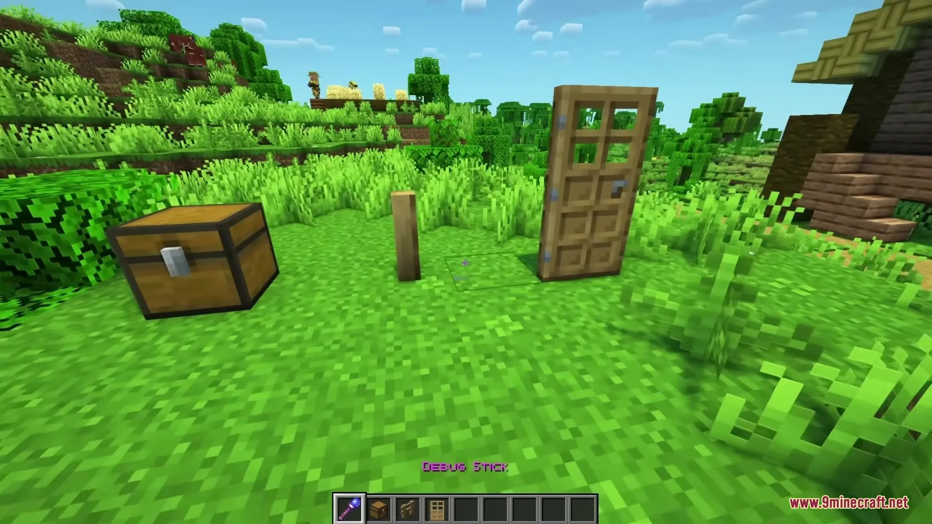 Magical Debug Stick Resource Pack Screenshot 3 A player holds the wand from the Magical Debug Stick Resource Pack