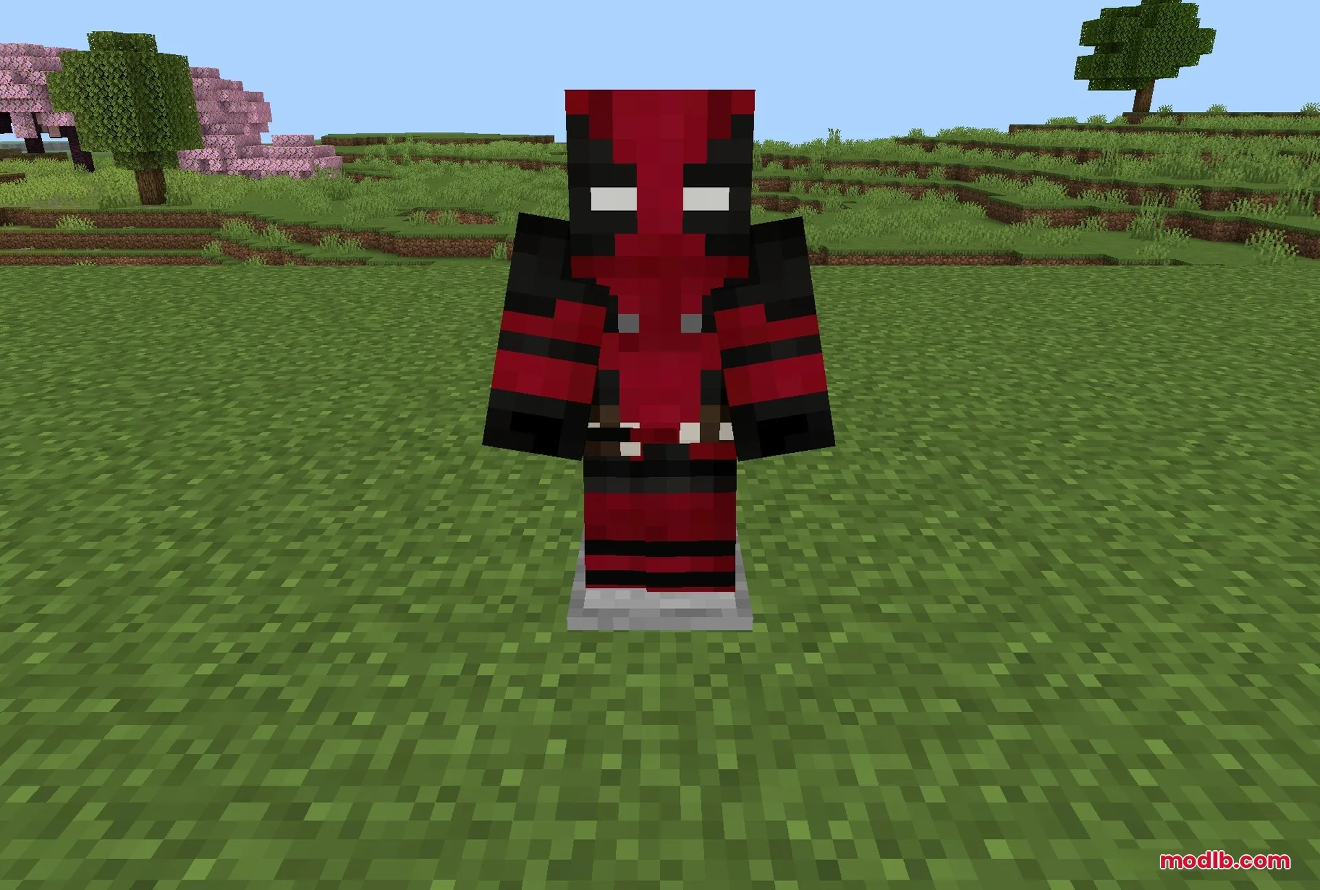 Marvel & Dc Superhero's Addon Screenshot 4 Deadpool's red and black outfit