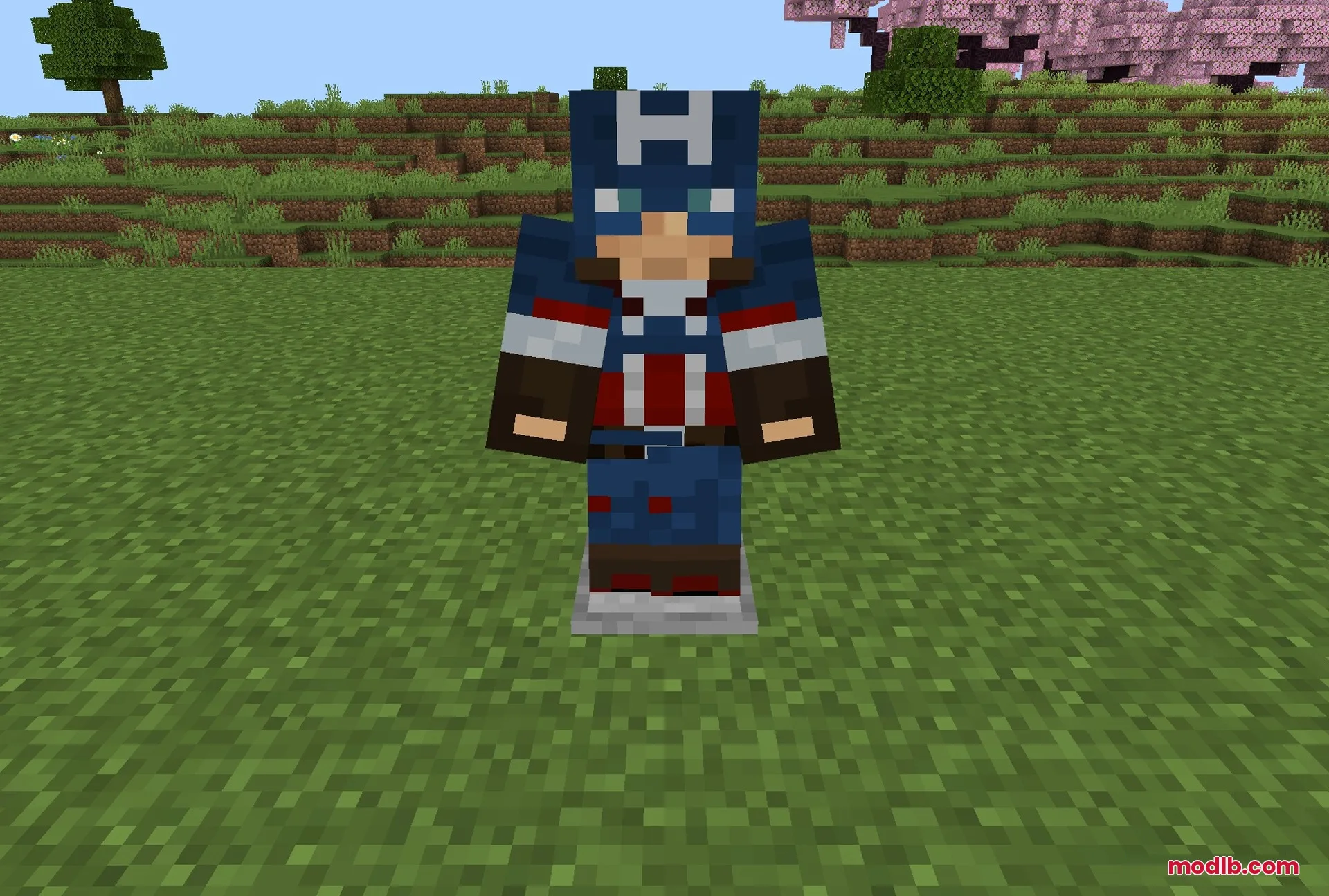 Marvel & Dc Superhero's Addon Screenshot 2 Captain America's uniform with its shield colours