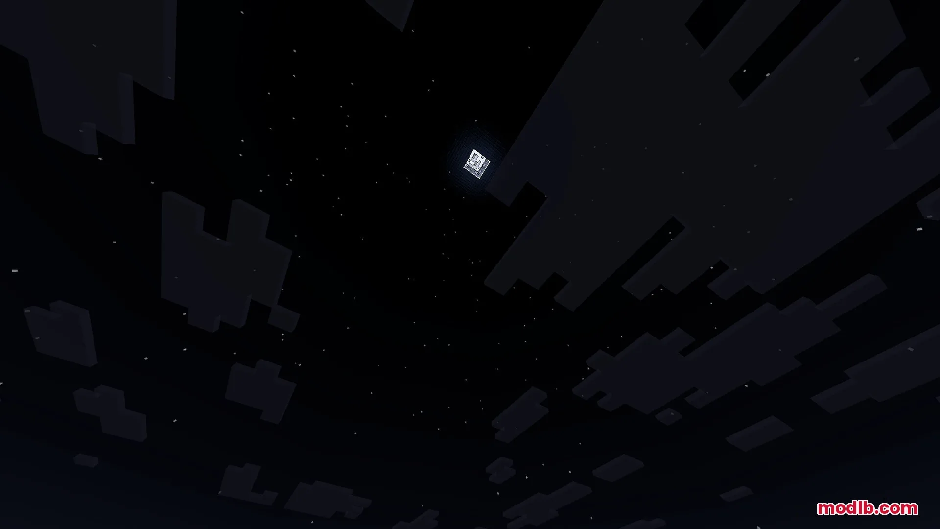 Newb CraftEdge adds a custom animated black hole to the End sky