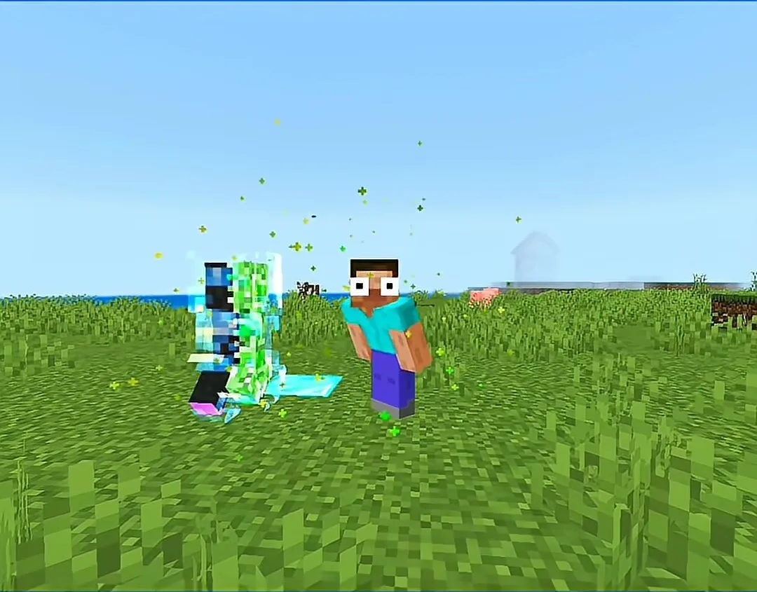 NO WAY MOD Addon Screenshot 3 Player triggers a cinematic mob spawn animation by sneaking in the field