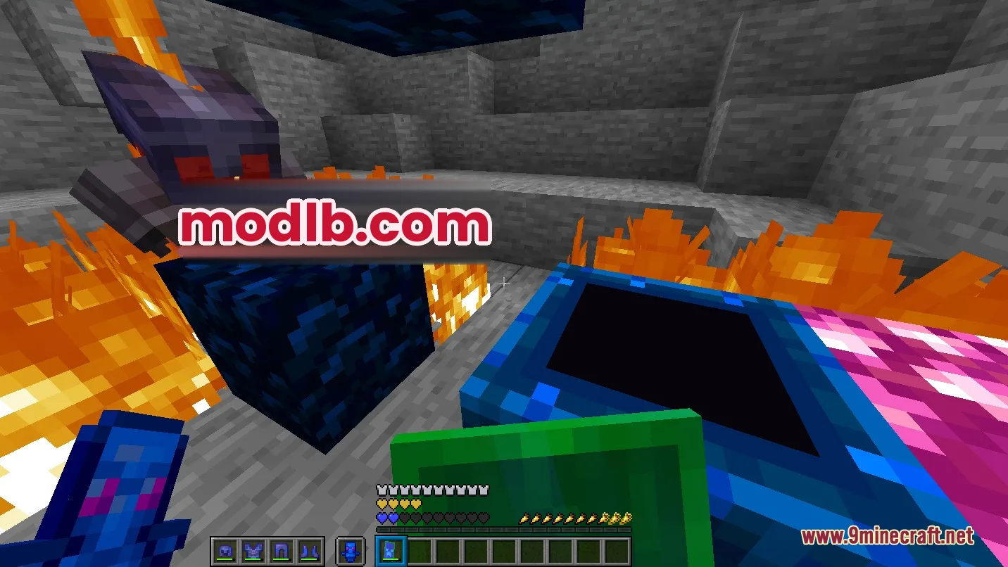 Oratot's PVP Resource Pack Screenshot 3 Oratot PVP Resource Pack features low fire and a recolored respawn anchor