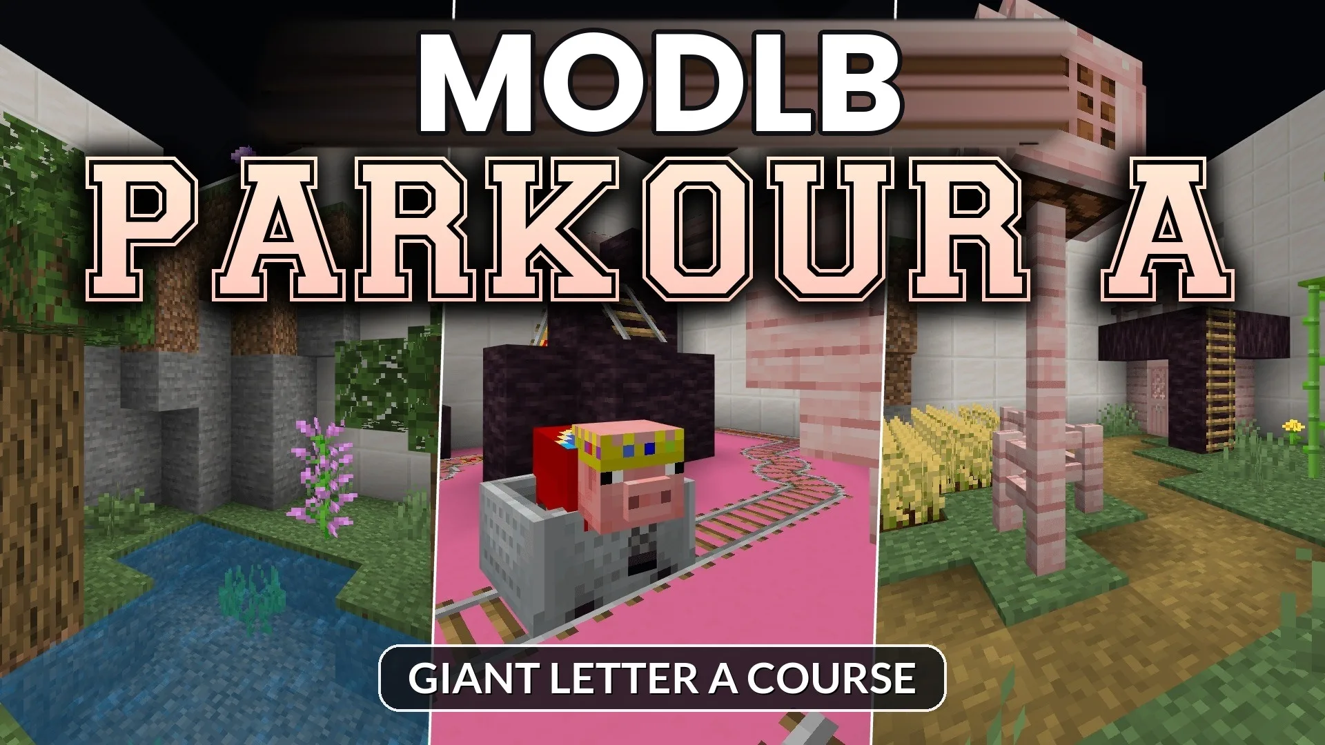 Parkour a Map (1.21) – Giant Letter A Course