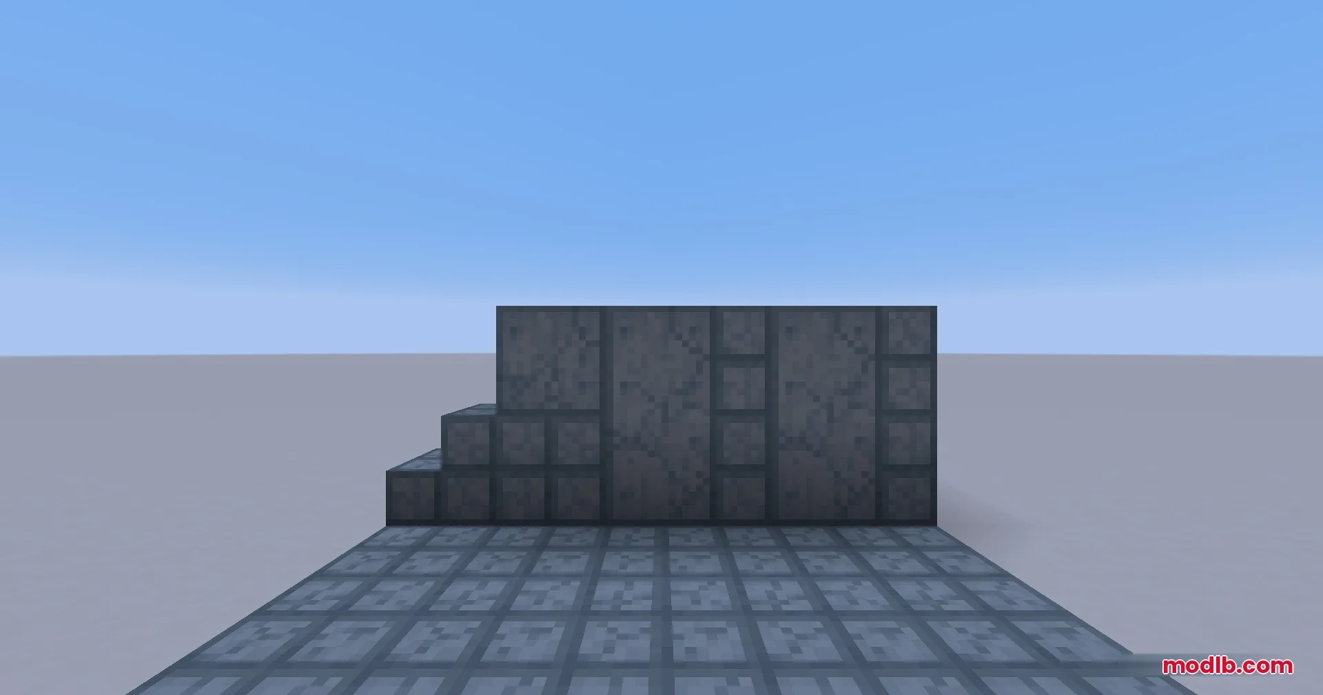 Portal Mod Portal 1 Blocks Resource Pack Screenshot 4 Various dark industrial blocks from the Portal Mod displayed in Minecraft