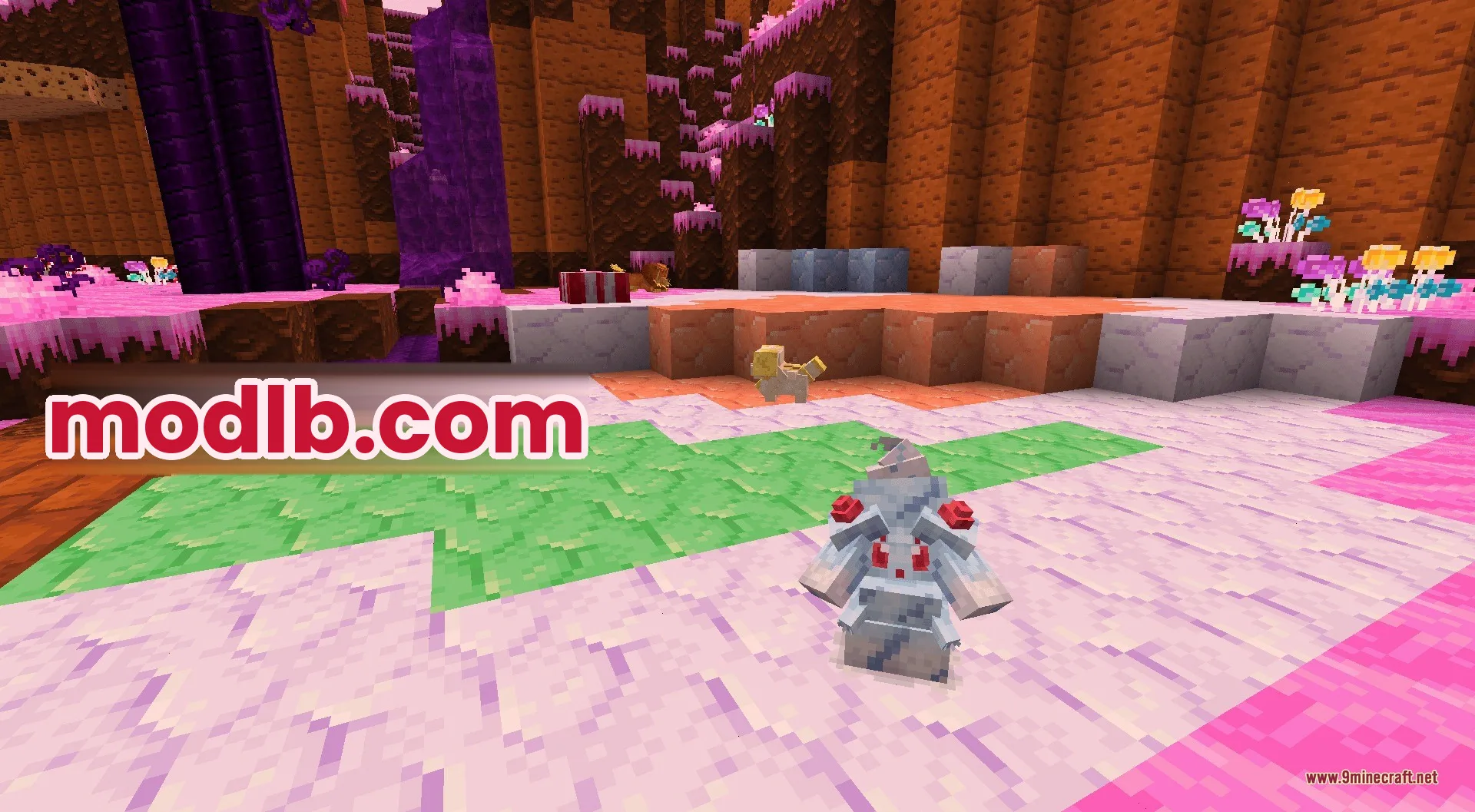 Milcery in the candy cavity biome from Primordial Pocket Monsters Data Pack