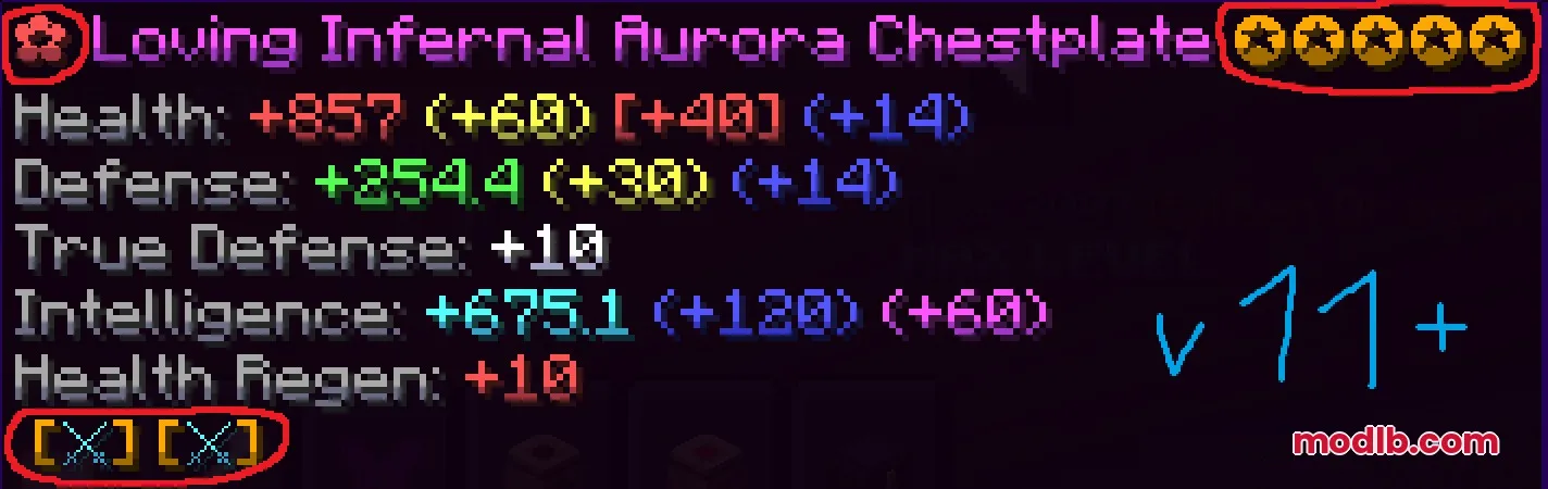 Prism Glyph Standard Resource Pack Screenshot 3 Minecraft item tooltip showing armor stats with custom glyph icons