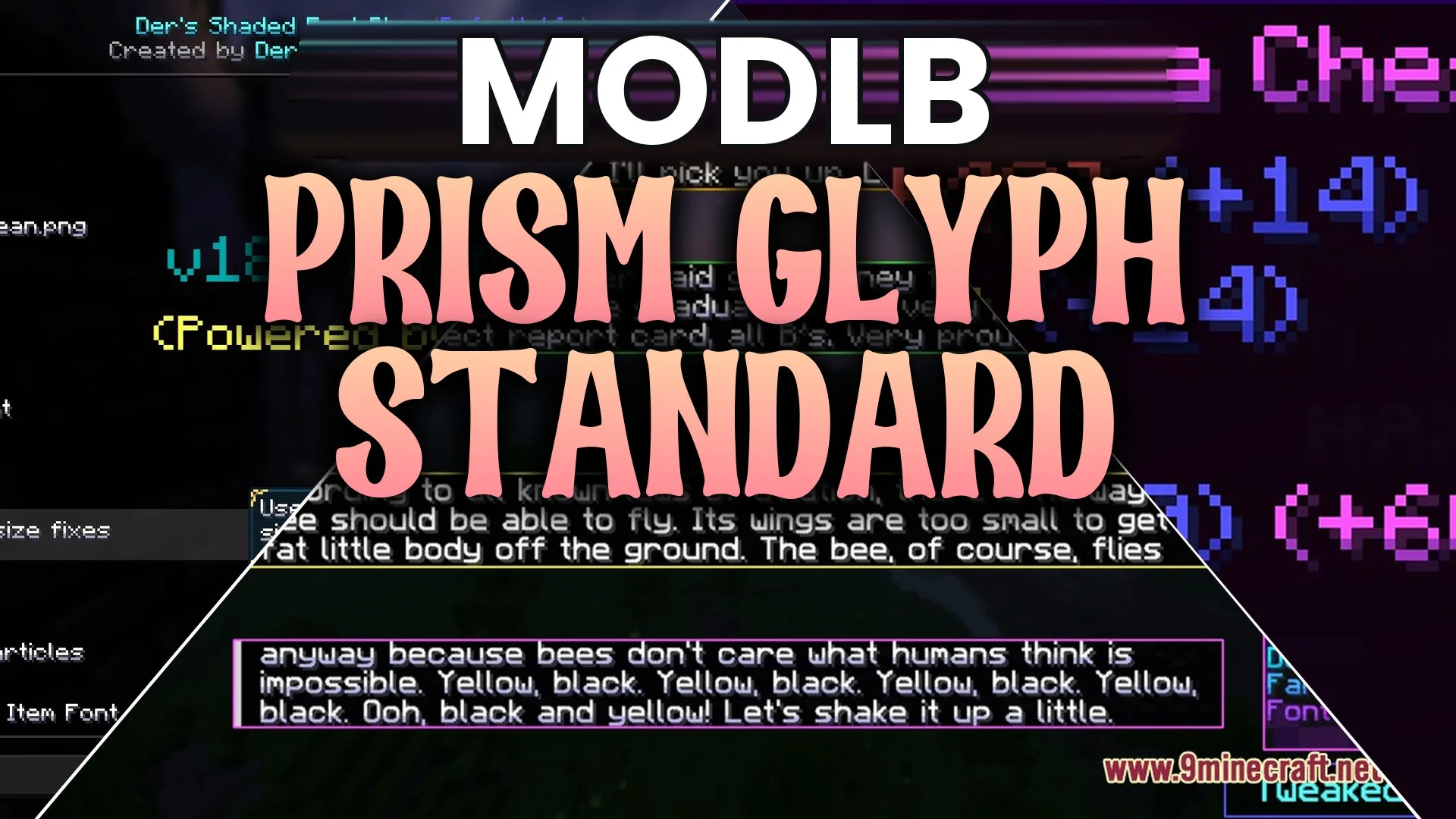 Prism Glyph Standard Resource Pack (26.2, 1.20.1) – Colorful Shaded Text cover art