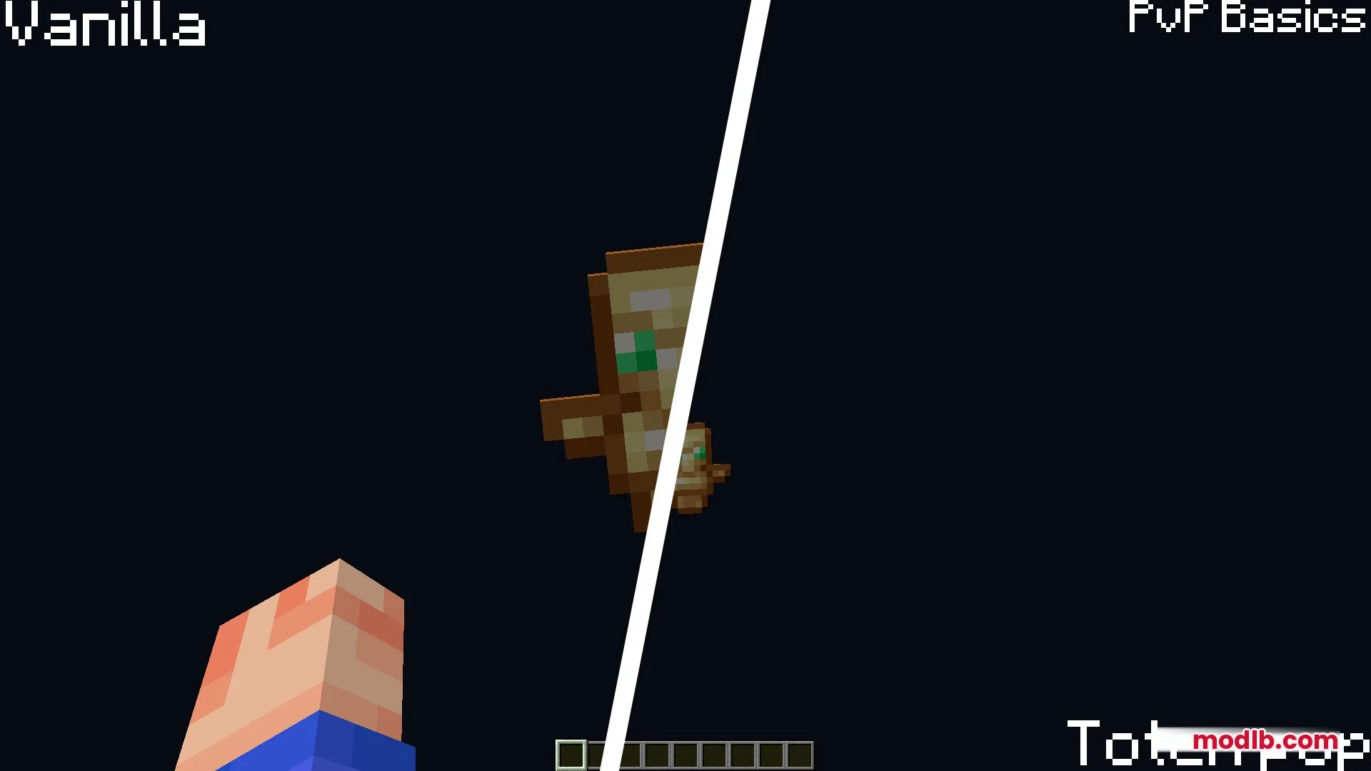 Pv P Basics Resource Pack Screenshot 1 Smaller Totem of Undying animation compared to the standard vanilla version