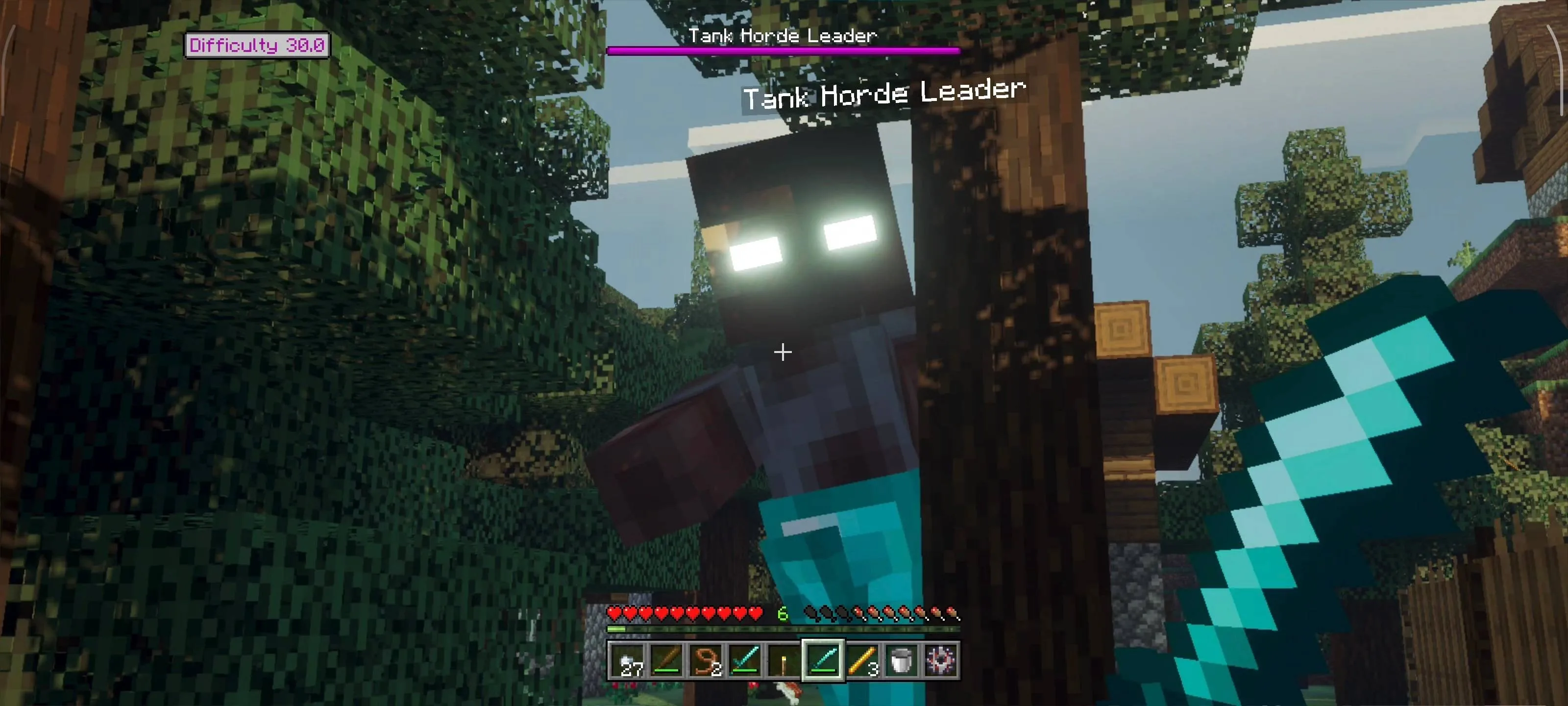 Rise and Survive Progressive Zombie Apocalypse Addon Screenshot 1 Rise and Survive Progressive Zombie Apocalypse Addon features a giant Tank Horde Leader