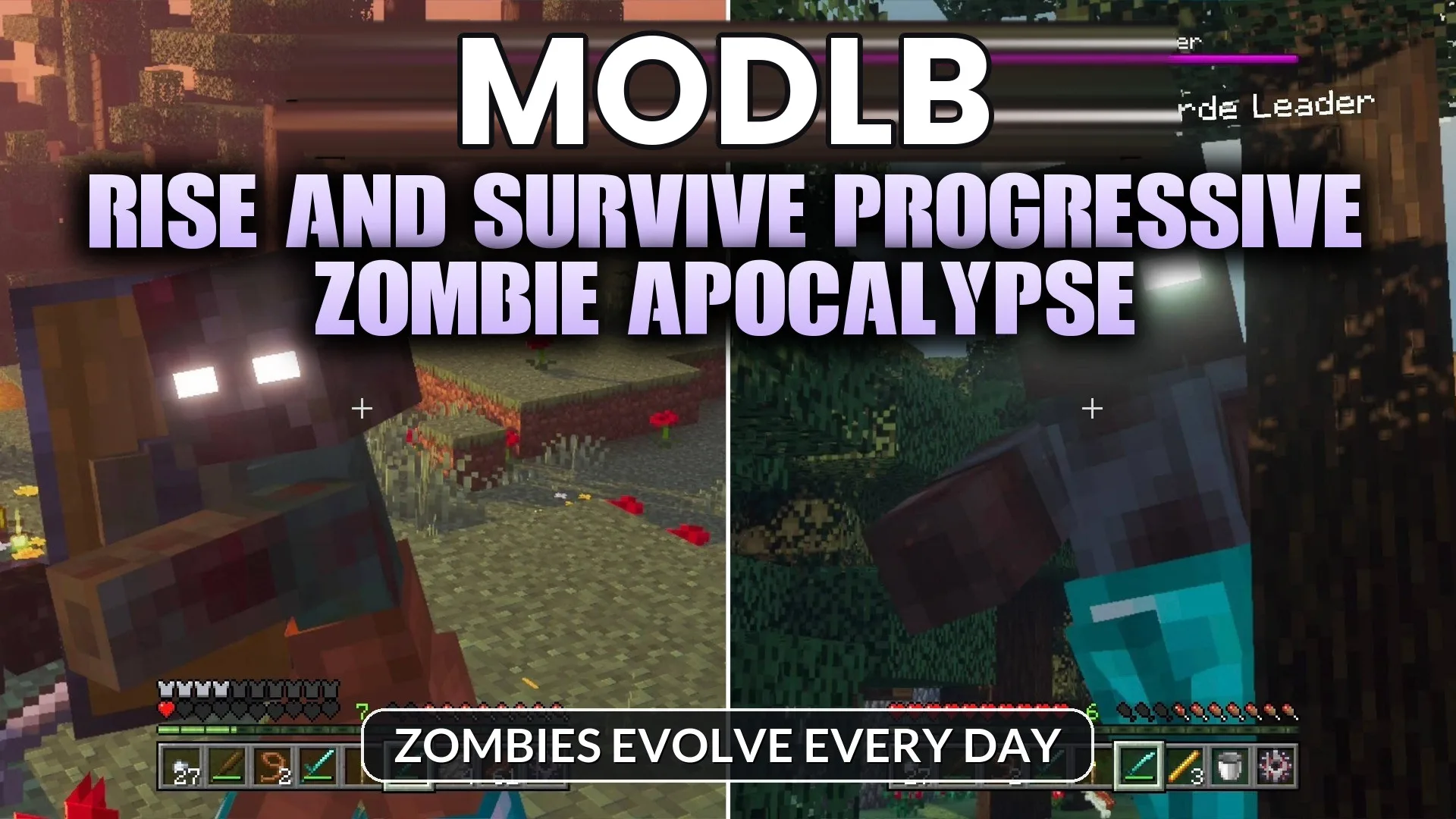 Rise and Survive Progressive Zombie Apocalypse Addon (1.21) – Zombies Evolve Every Day