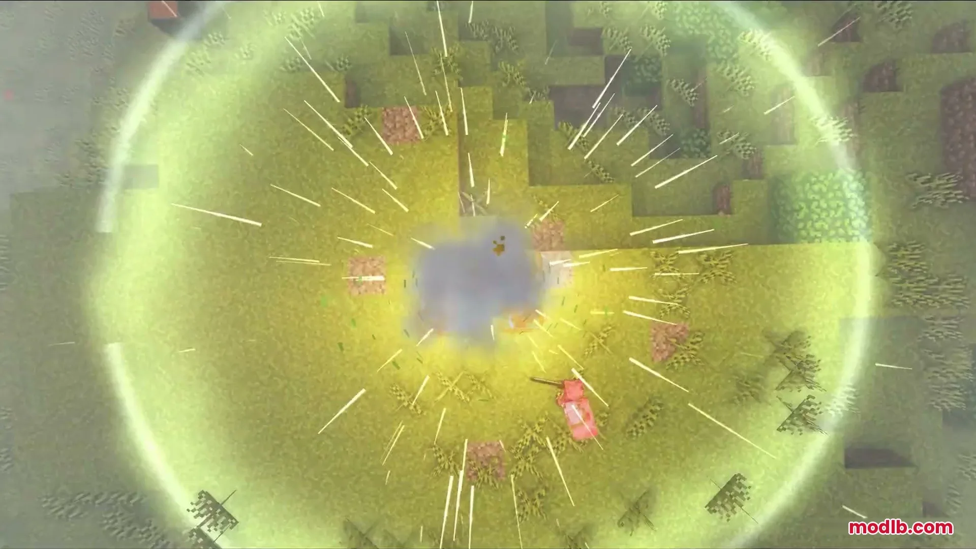 Skybolt Resonance Mod Screenshot 4 A large circular shockwave expands from the ground after a lightning strike