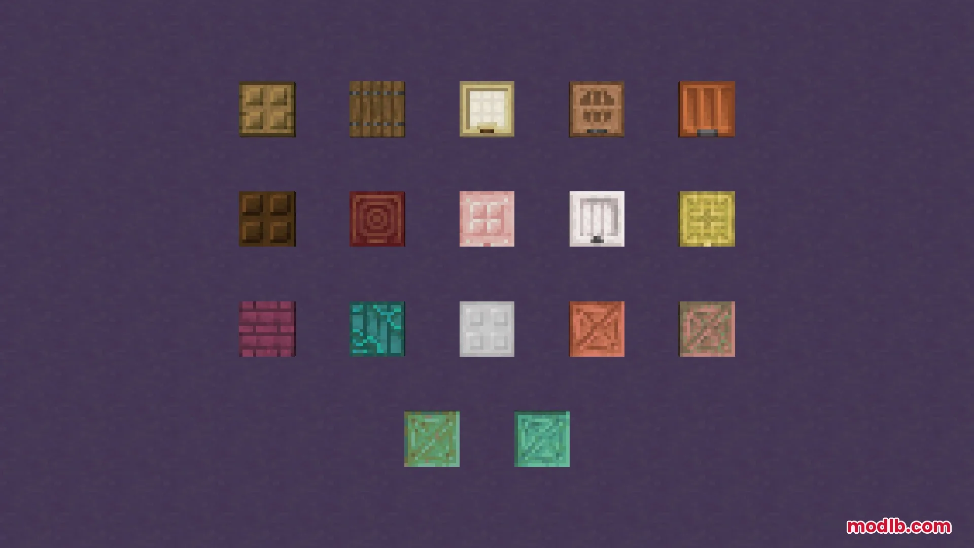 Solid Trapdoors Resource Pack Screenshot 3 Solid Trapdoors Resource Pack showing various trapdoor designs without any holes
