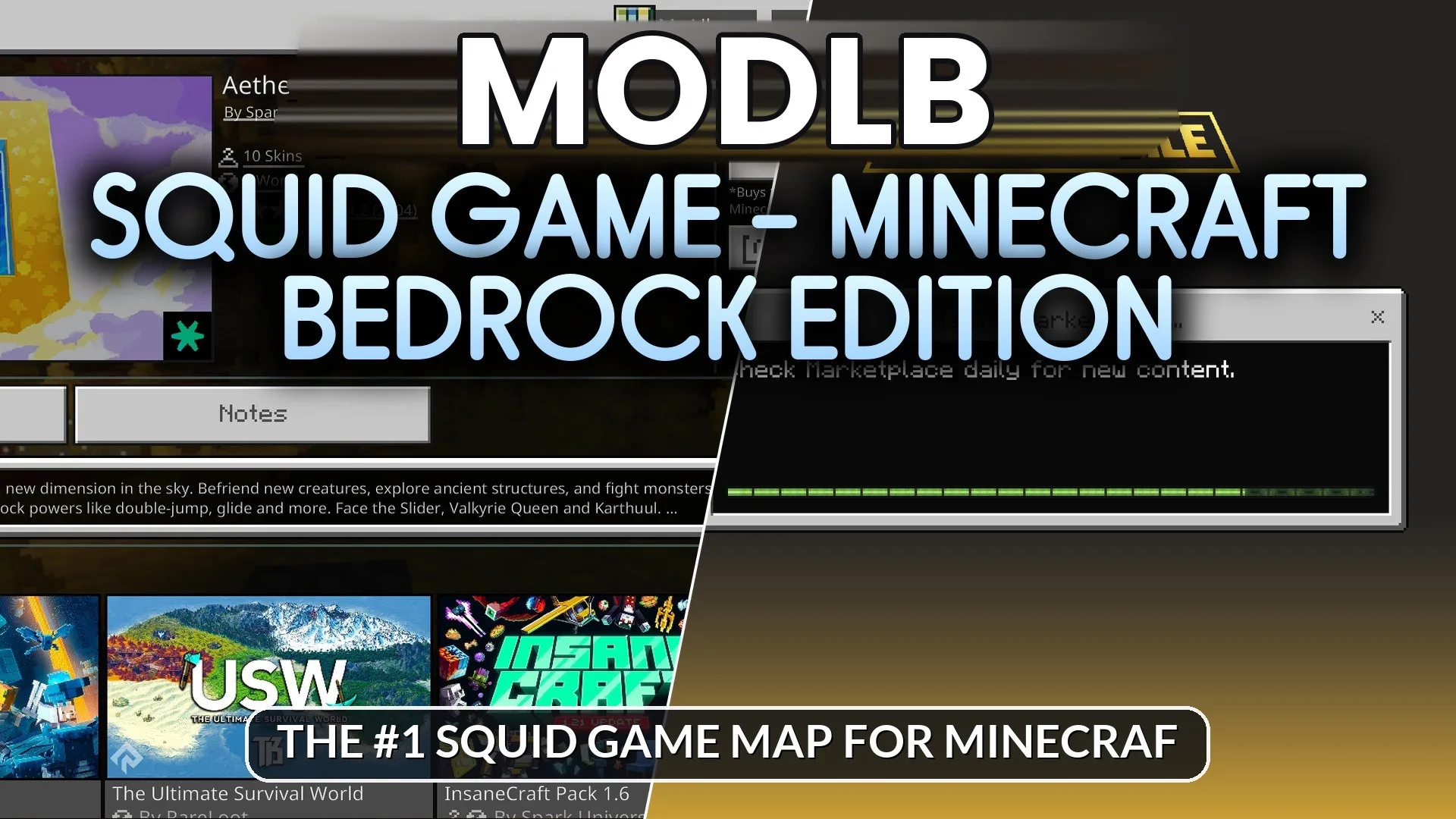 Squid Game – Minecraft Bedrock Edition Map (1.21) – Outlast Friends cover art