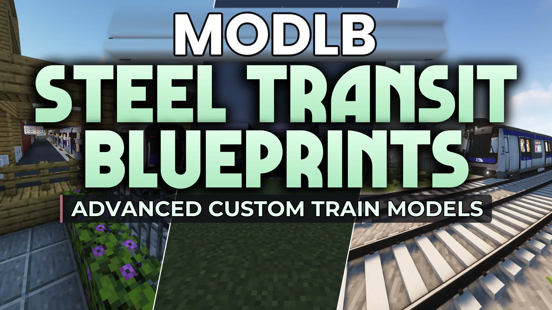 Steel Transit Blueprints Resource Pack (1.20.1) – Sleek Modern Trains