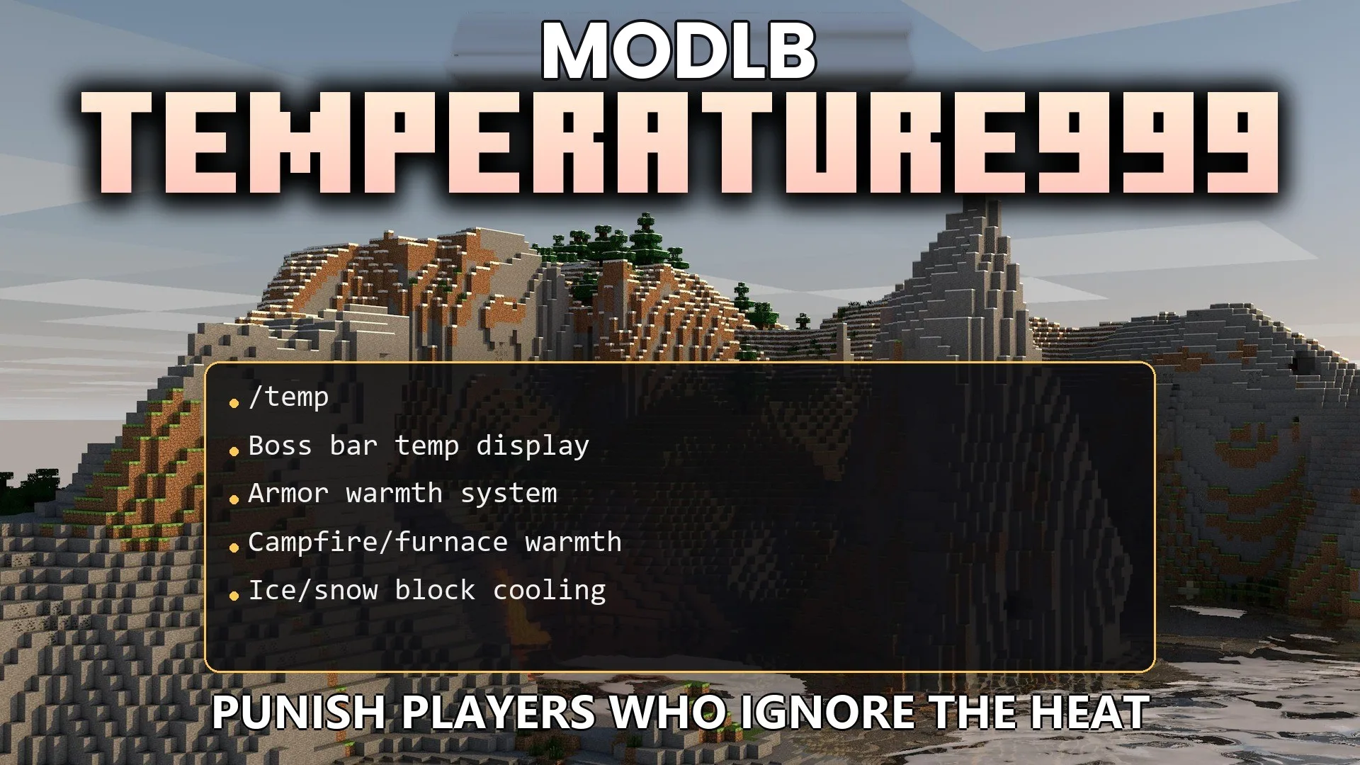 Temperature999 Plugin (1.21.11, 1.21.1) – Punish Players Who Ignore the Heat cover art