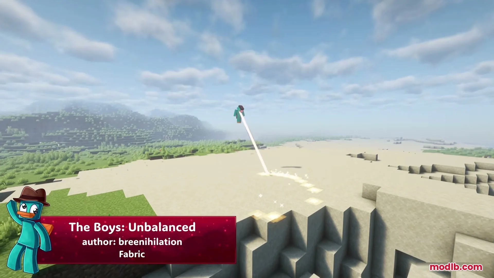 The Boys Unbalanced mod featuring a character flying and firing laser beams