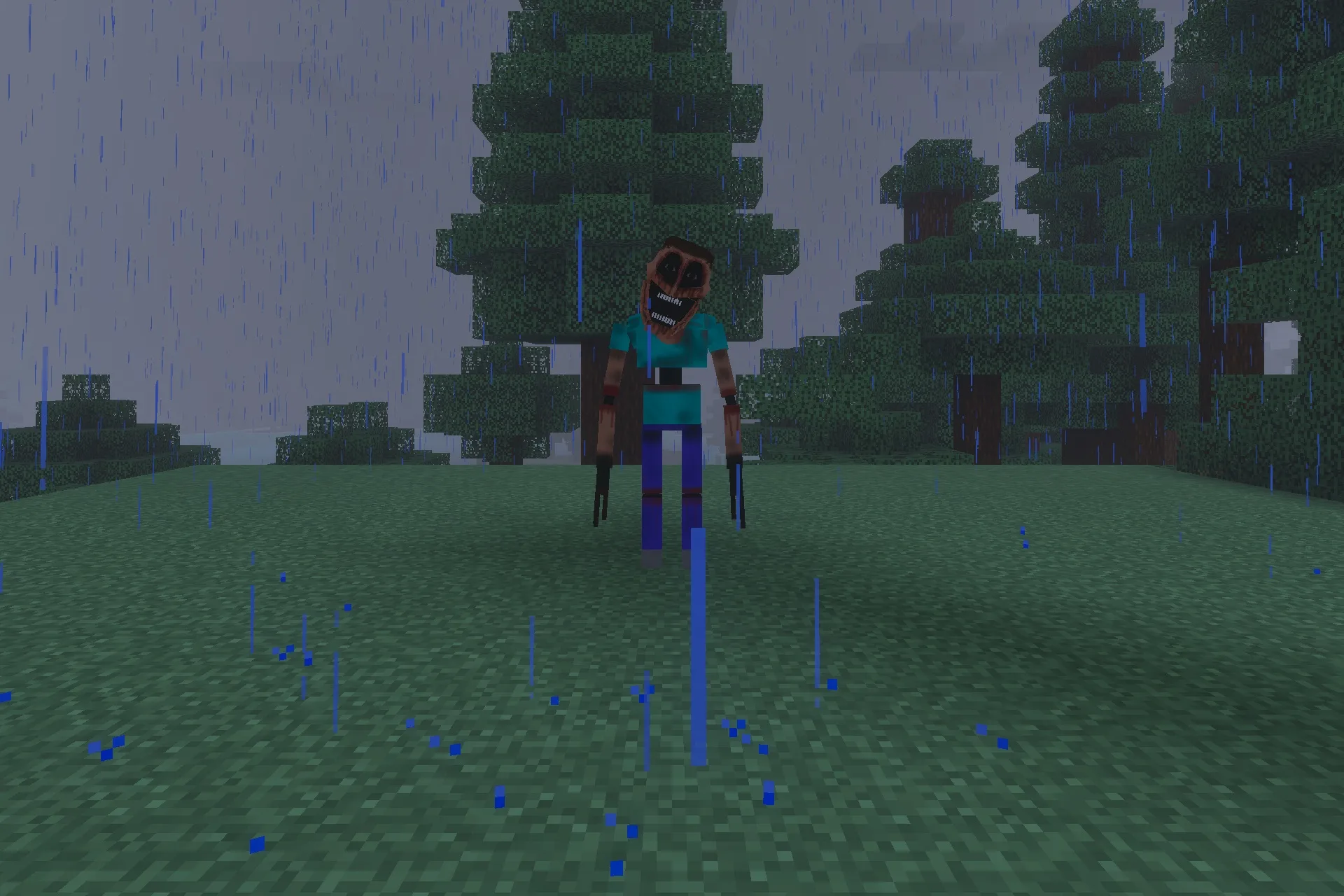 The Mimicer Patch FR Addon Screenshot 4 The Mimicer monster with a terrifying grin stares directly at the player