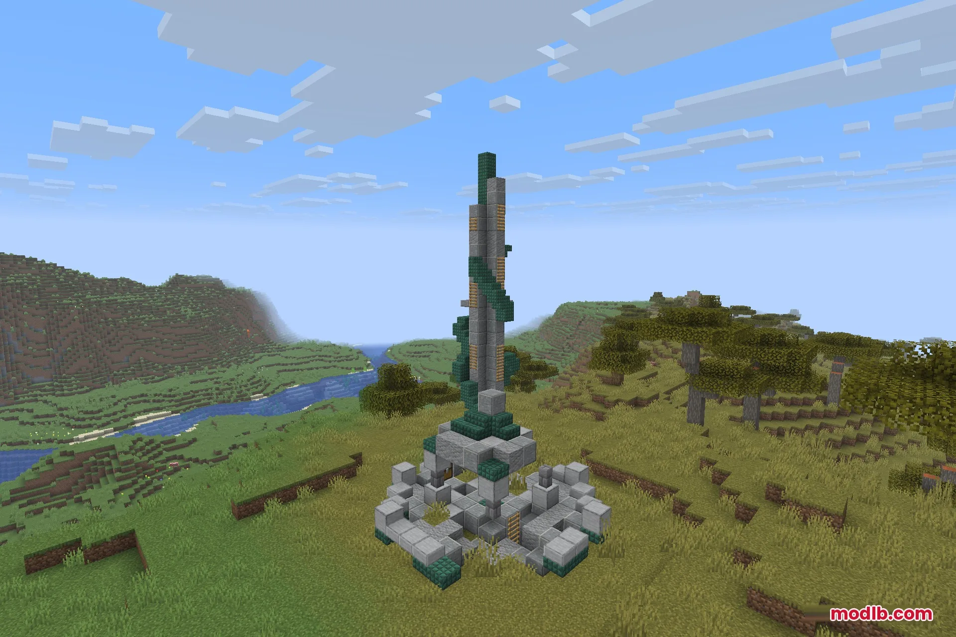 An overgrown ruined tower, worn down to a stump