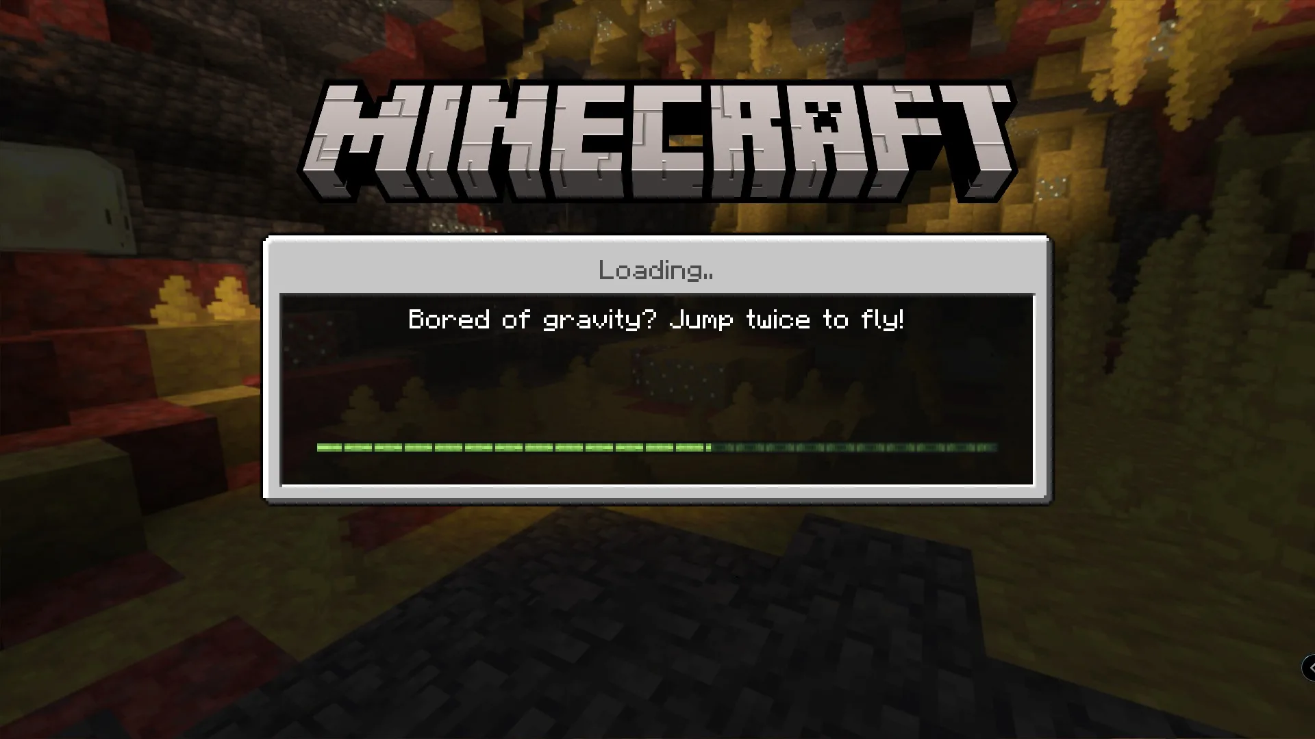 Twixxel's Stalkers Addon Screenshot 6 Minecraft Bedrock loading screen with a gameplay tip and a cave background