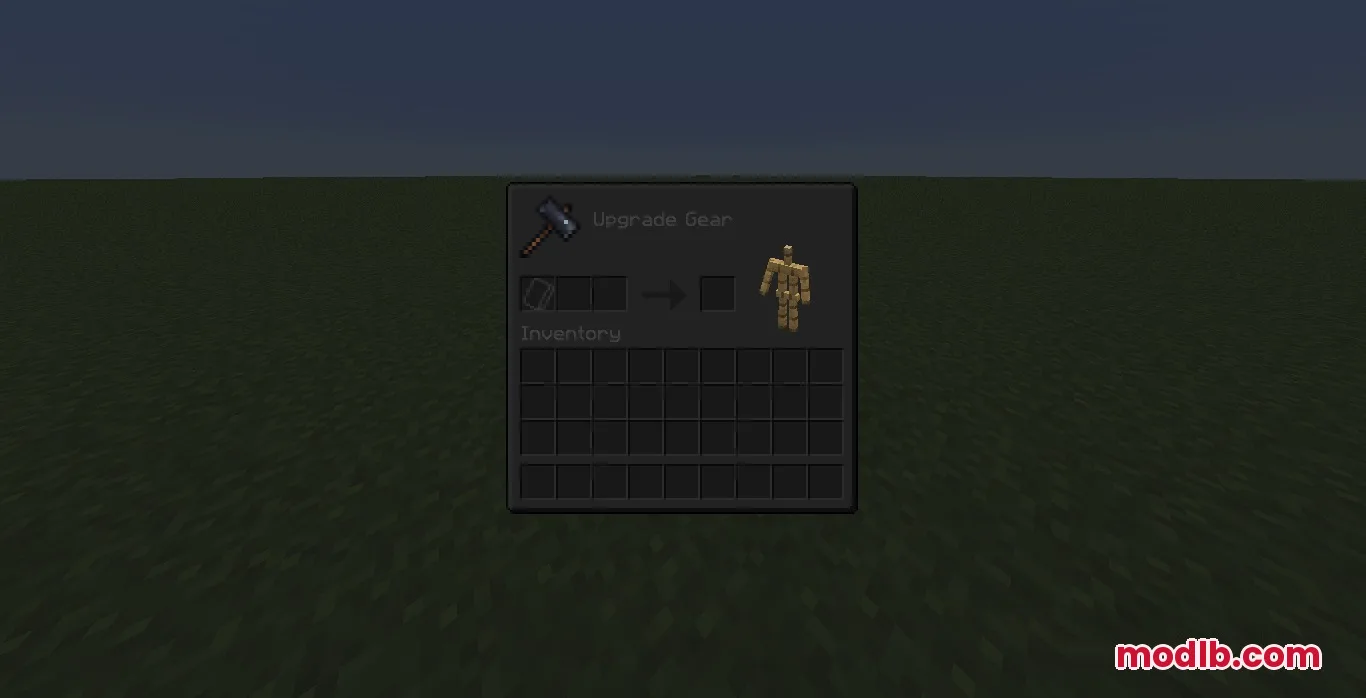 Ultra Darkmode resource pack restyles the smithing table menu with a black theme