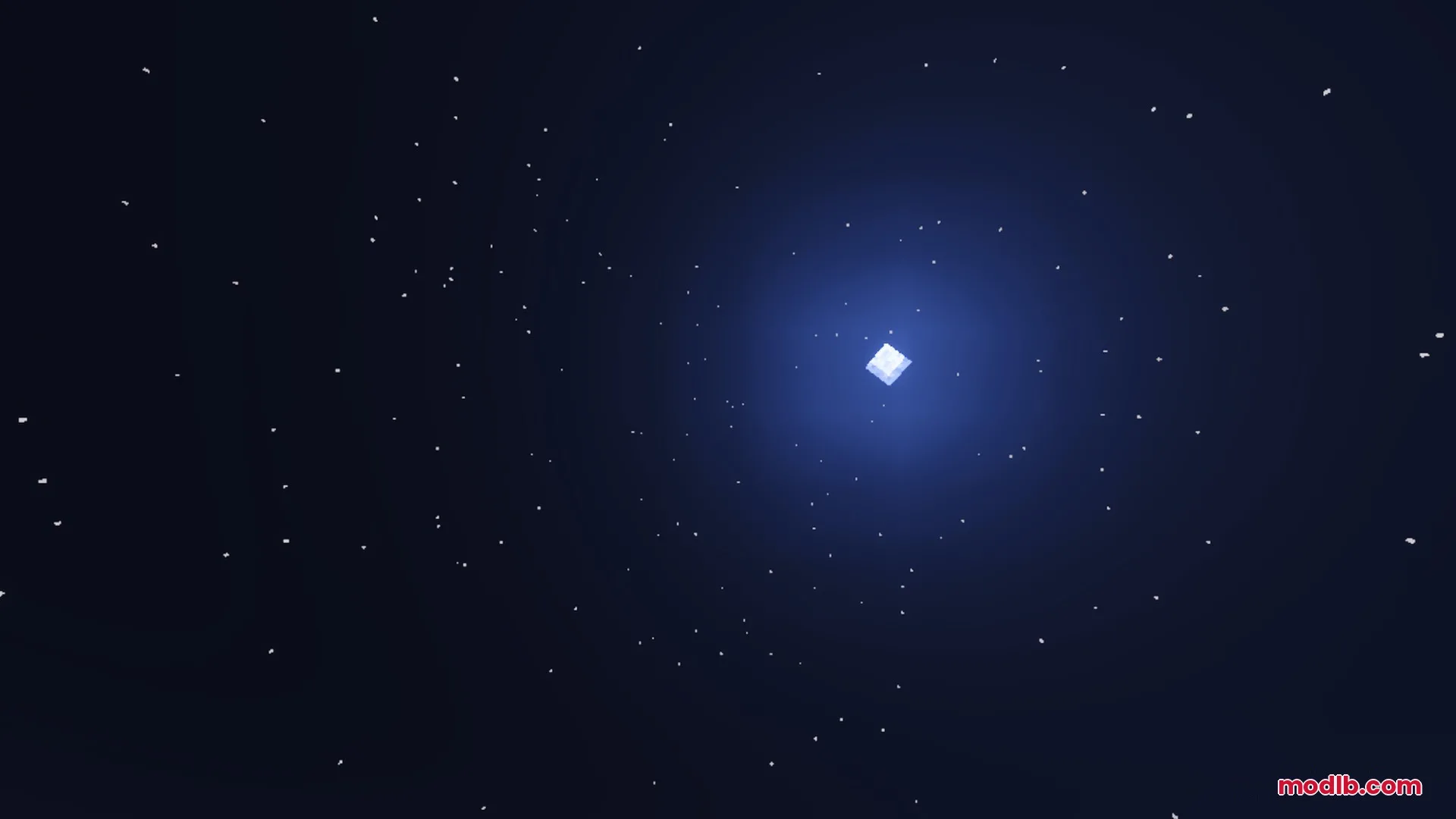 Vibrant Legacy L Espace Shader Screenshot 6 Bright square moon and stars shining in the dark night sky